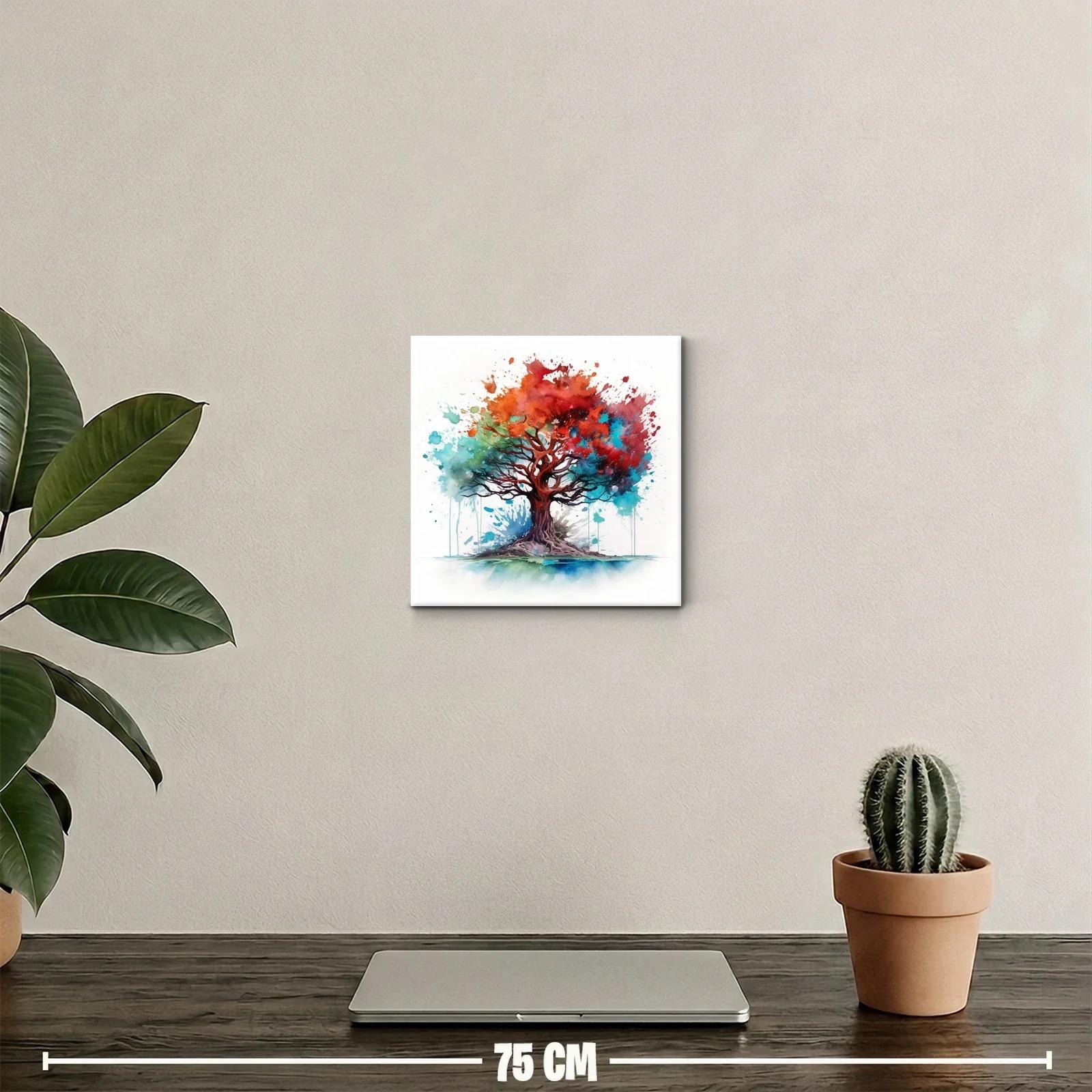 Árbol Colorido con Ramas Entrecruzadas y Explosión de Tonos — miniatura 2