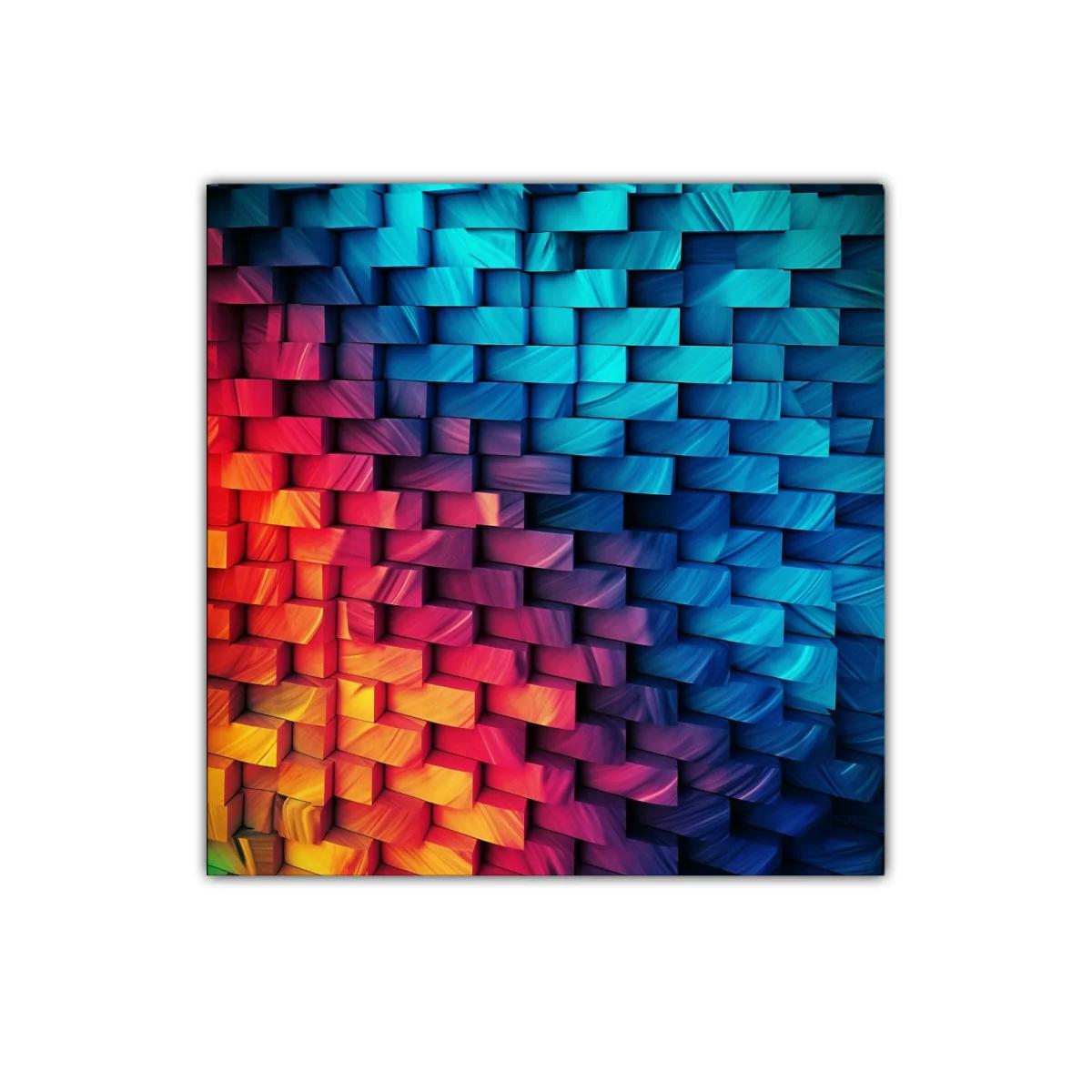 Composición abstracta de bloques en tonos vibrantes — imagen principal