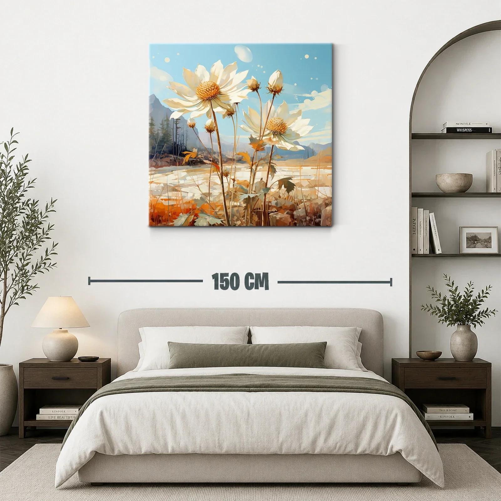 Flores luminosas en paisaje natural sereno — miniatura 3