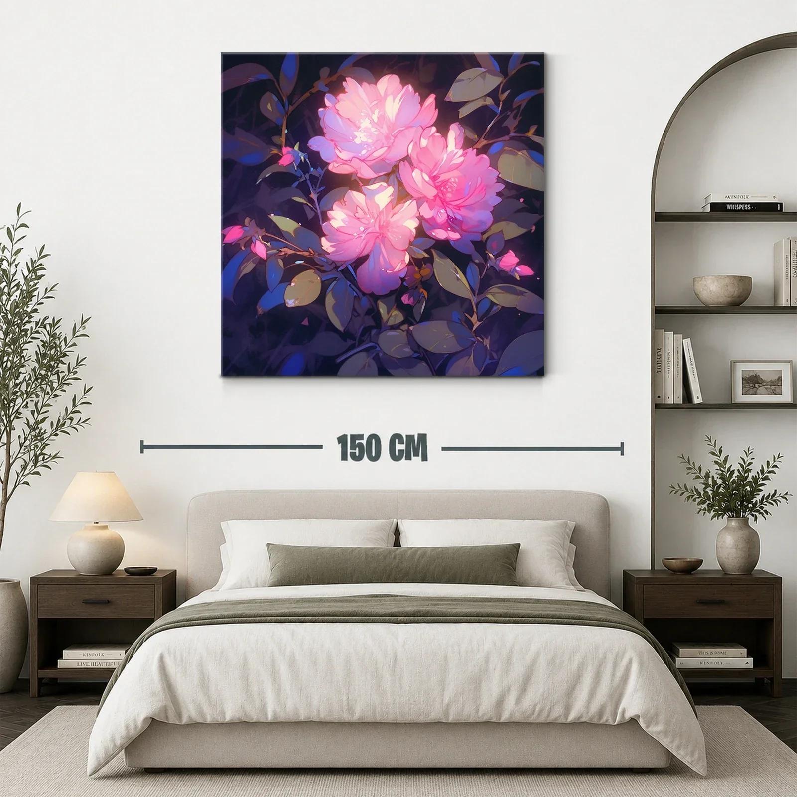Ramo de flores rosas con contraste vibrante — miniatura 3