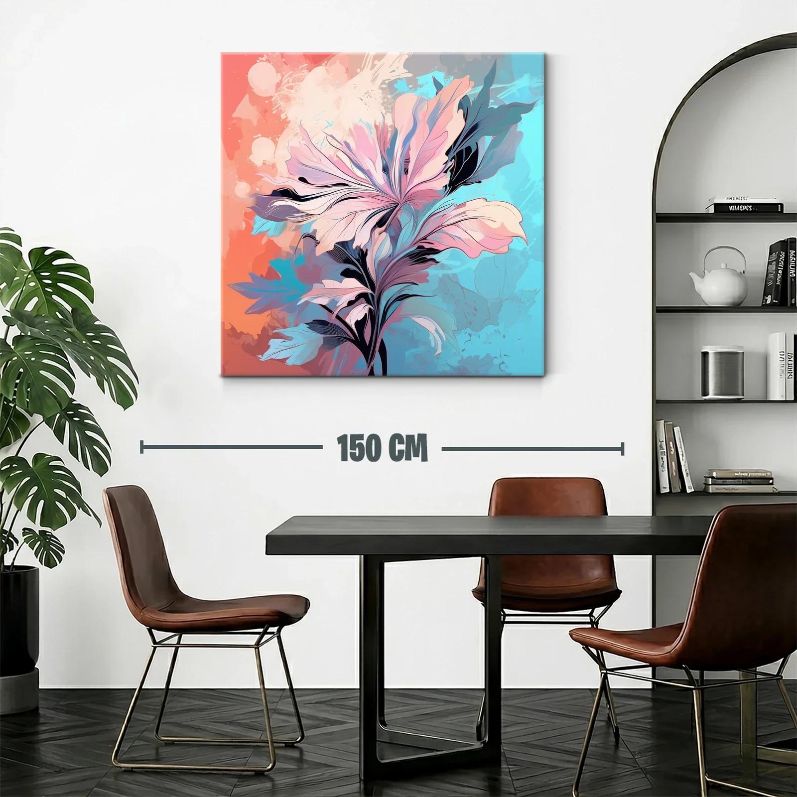 Flor abstracta en tonos pastel y contraste vibrante — miniatura 2
