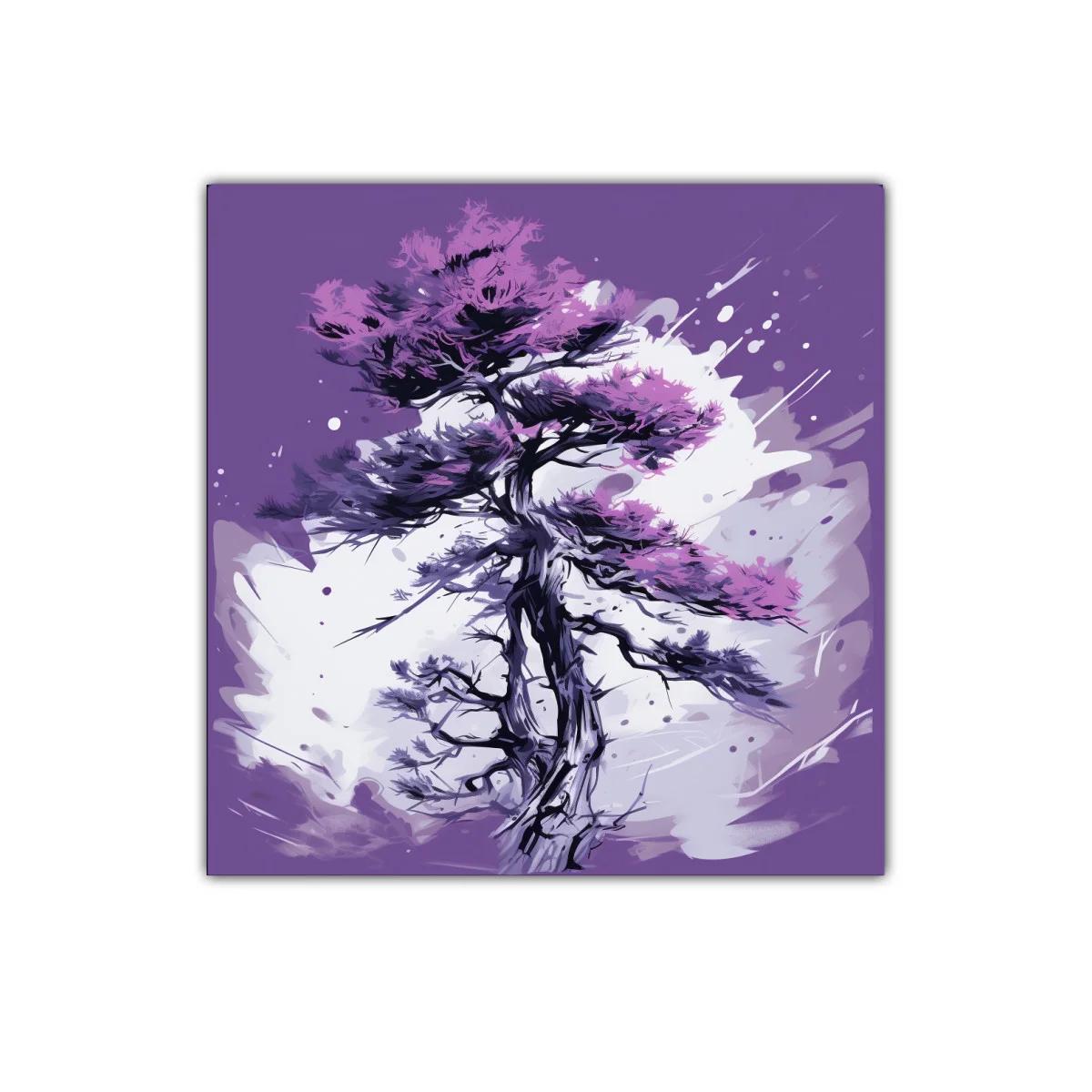 Árbol abstracto con vibrantes tonos morados y lilas — imagen principal