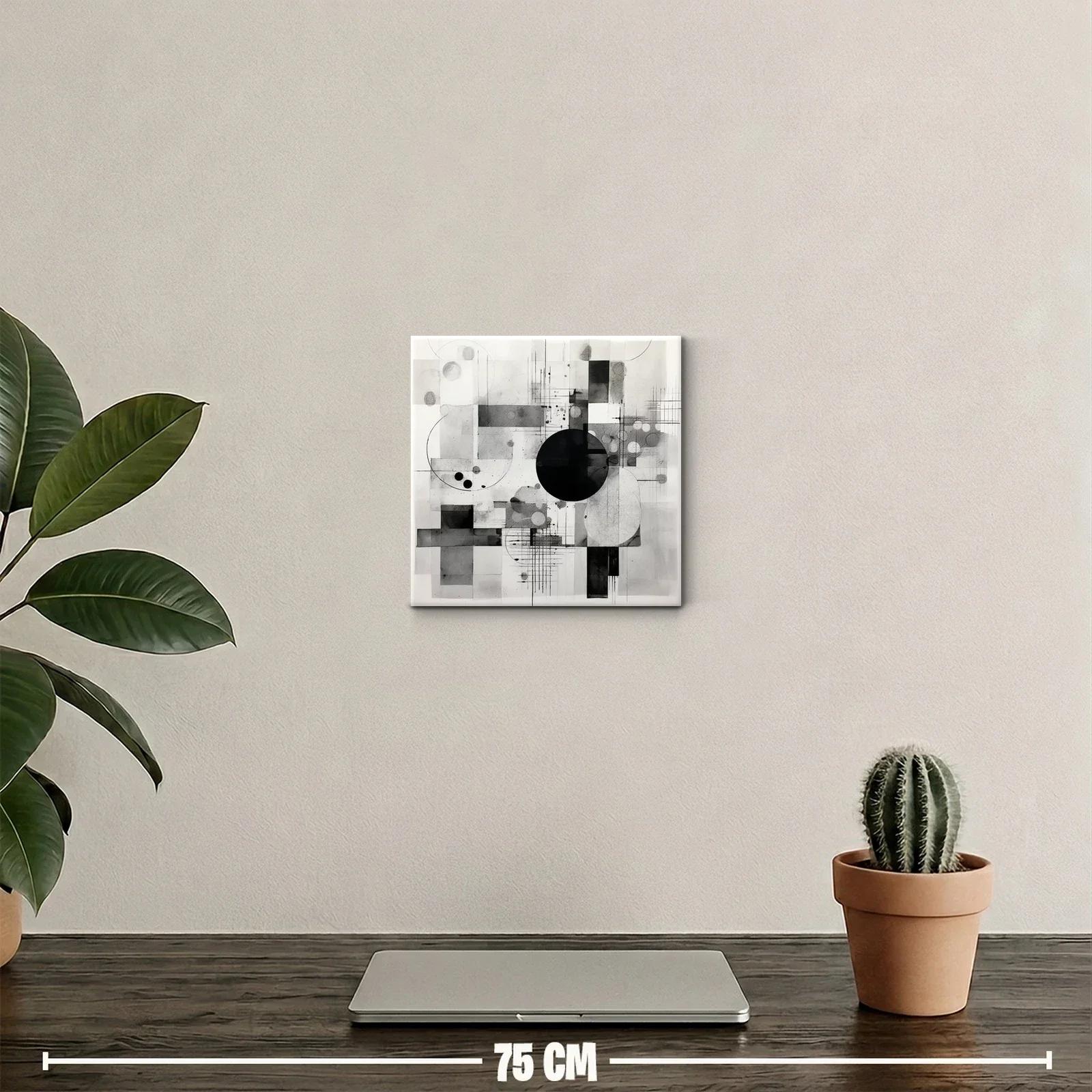 Composición geométrica en blanco negro y grises — miniatura 2