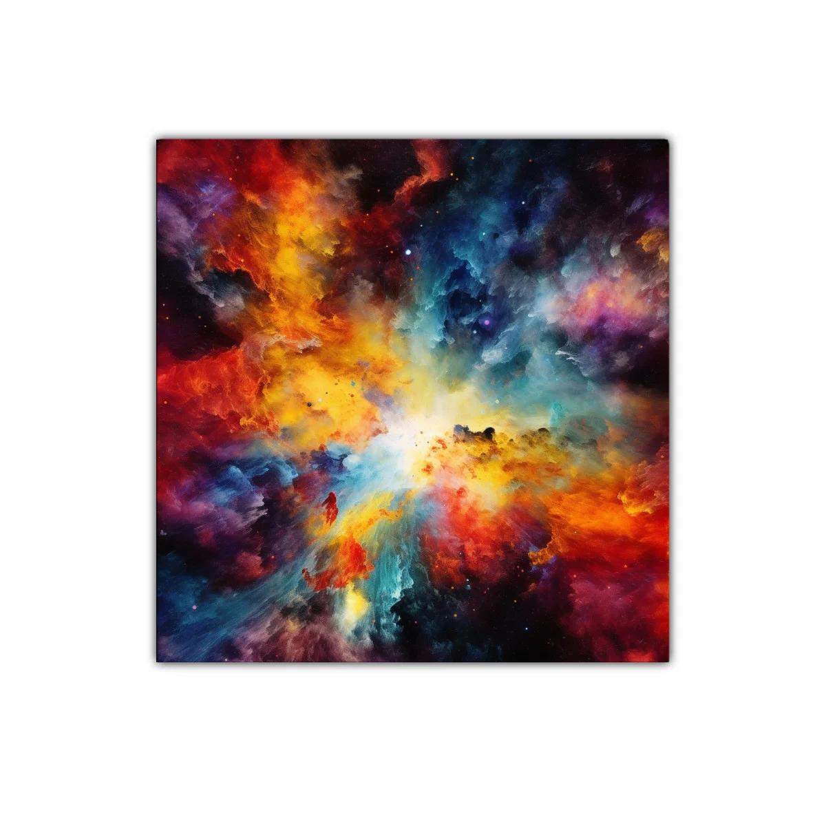 Explosión de colores vibrantes en un universo abstracto