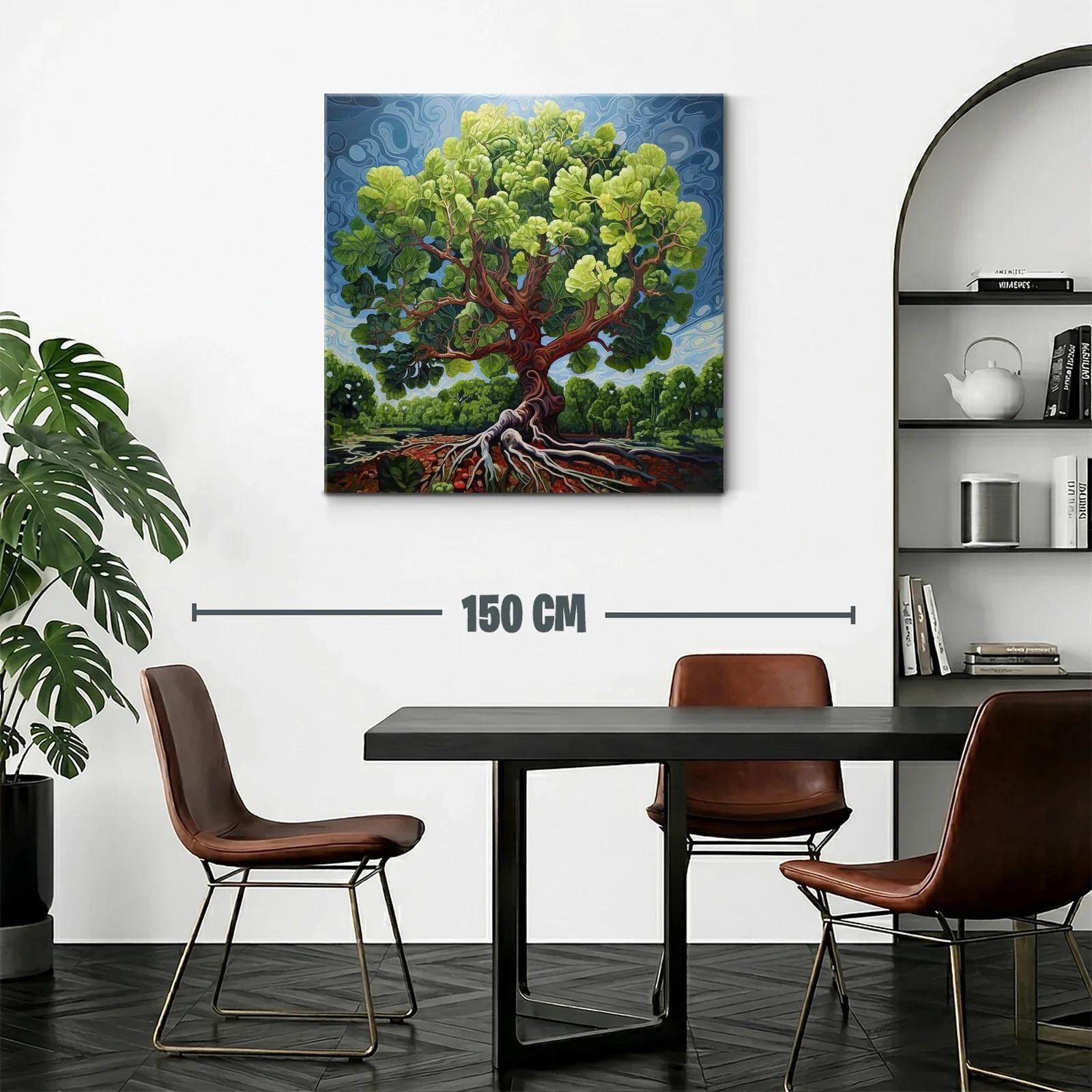 Árbol vibrante con raíces expuestas y follaje exuberante — miniatura 2