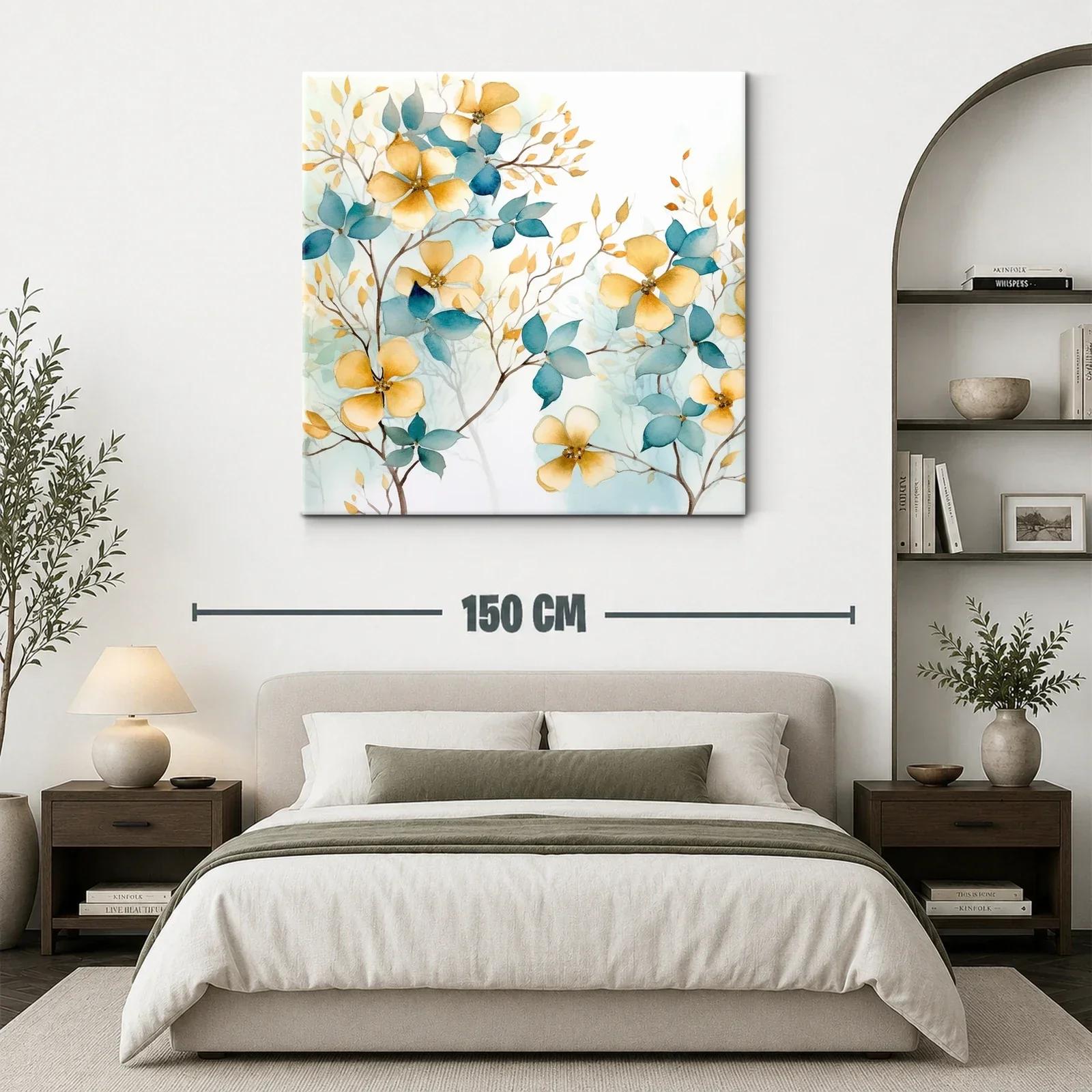 Cuadro floral con elegancia y tonos suaves naturales — miniatura 3