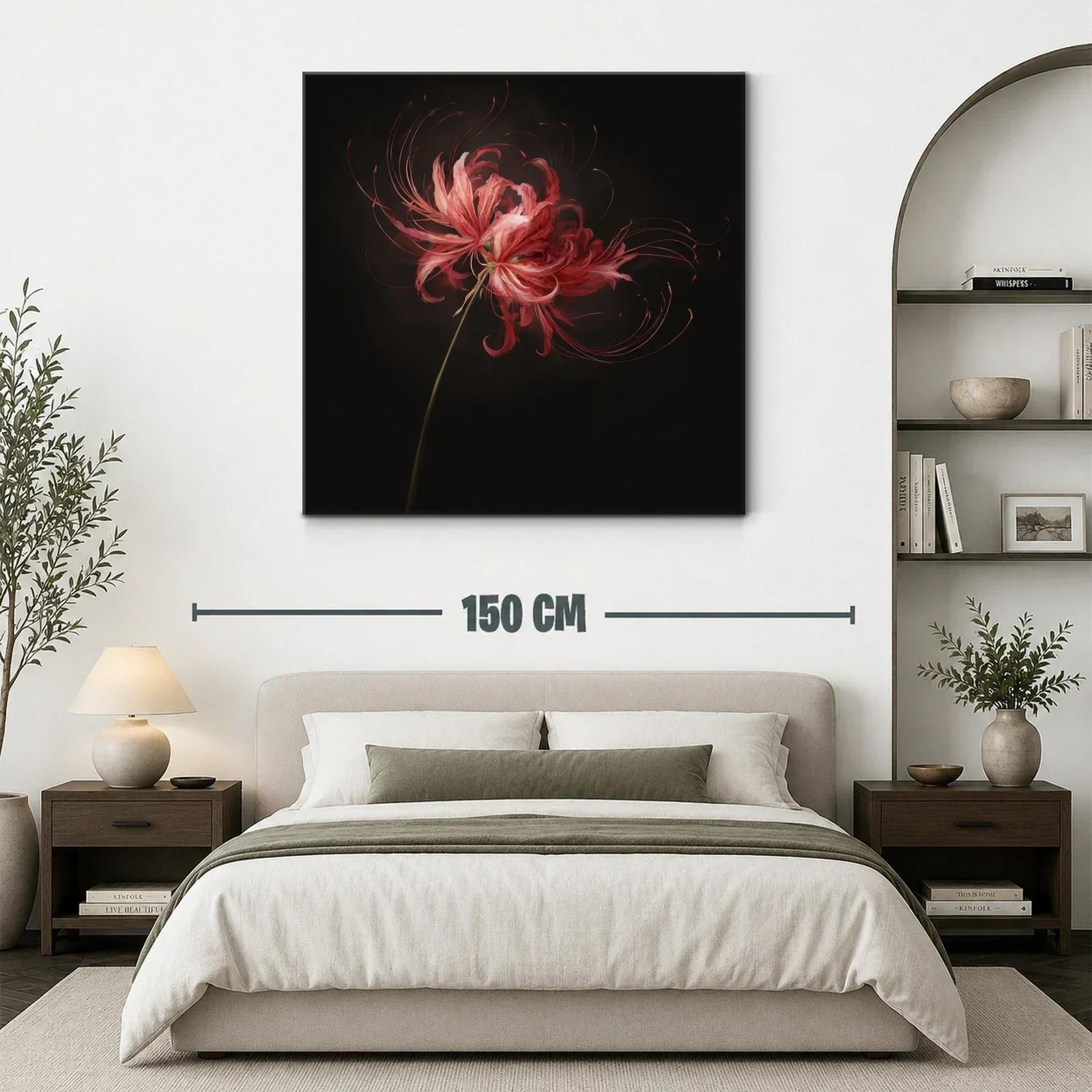 Flor roja de delicada belleza con destellos elegantes — miniatura 3