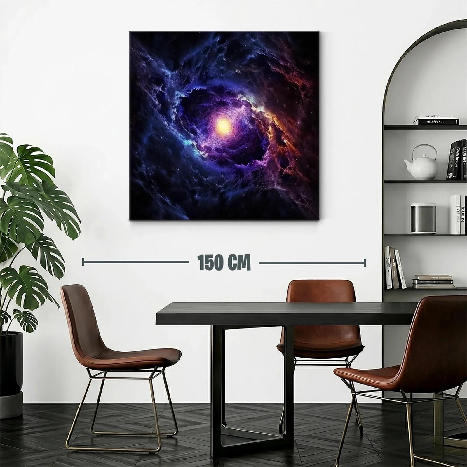 Espiral cósmica con luz central brillante en tonos azules y morados — miniatura 2