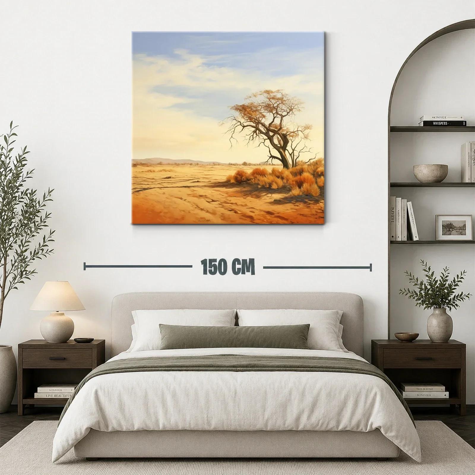 Paisaje sereno con árbol solitario en tonos cálidos — miniatura 3