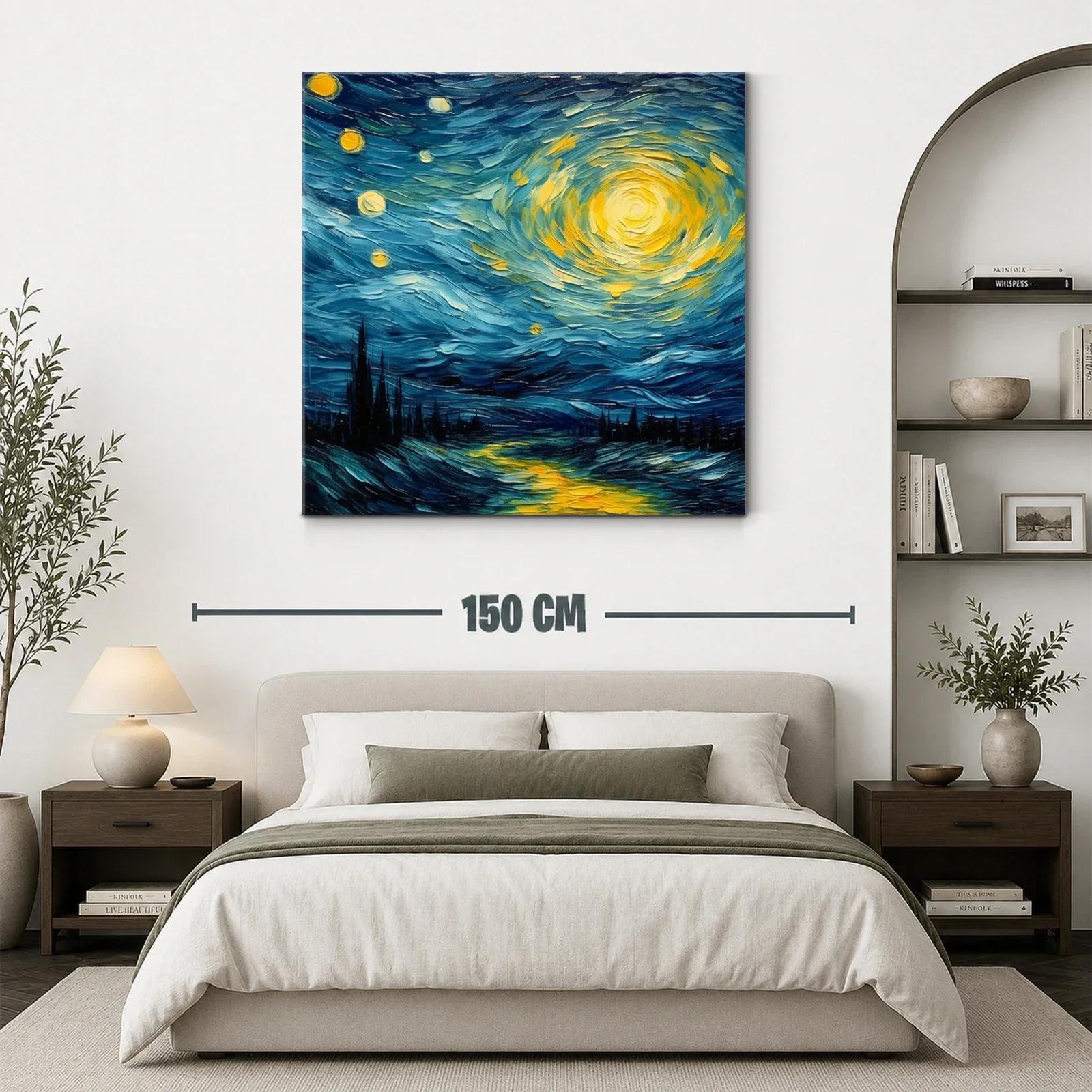 Noche estrellada con luz vibrante y cielos en movimiento — miniatura 3
