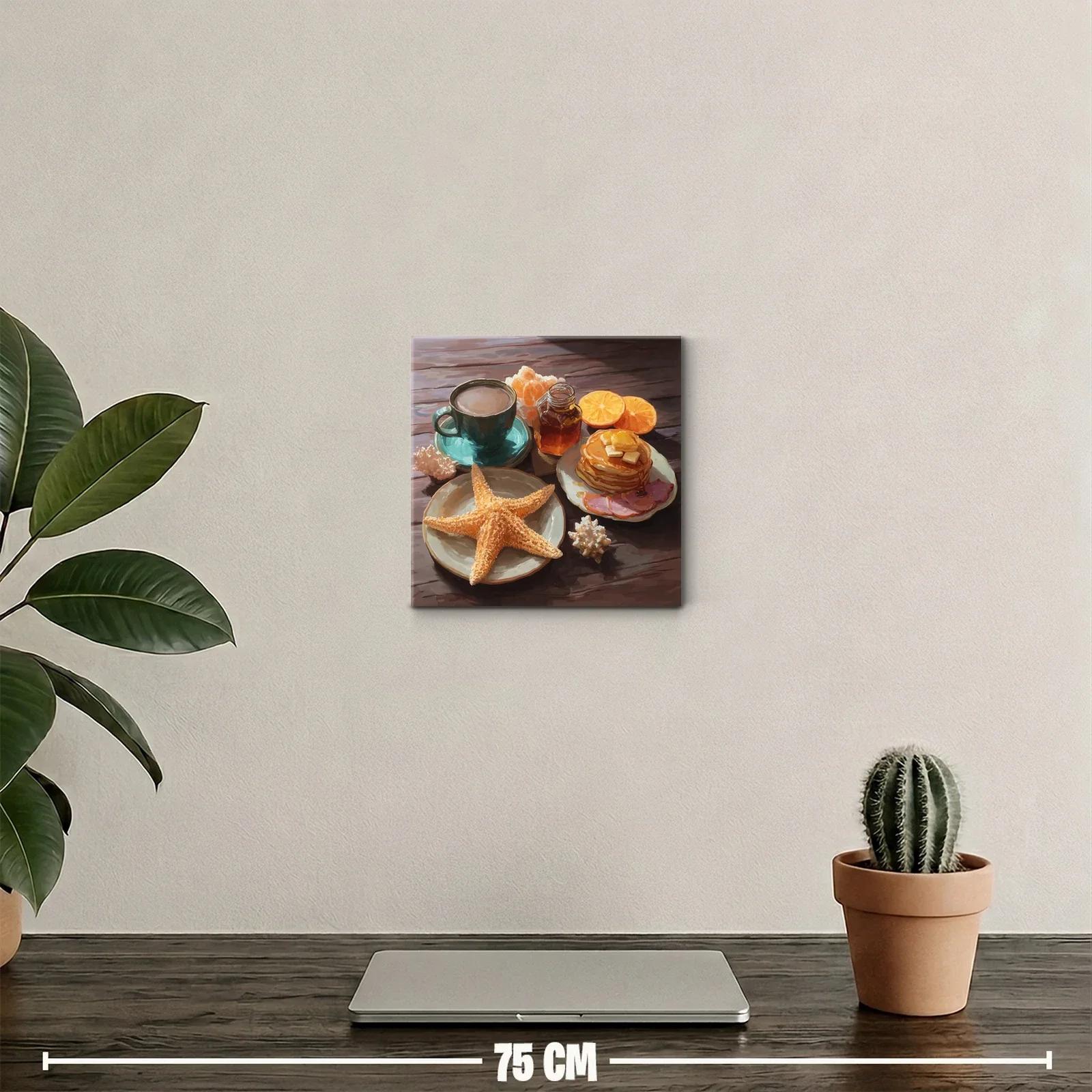 Desayuno costero con tonos cálidos y detalles marinos — miniatura 2