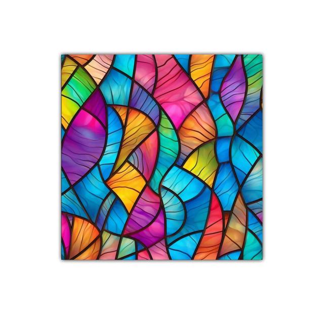 Cuadro decorativo vibrante con abstracto colorido