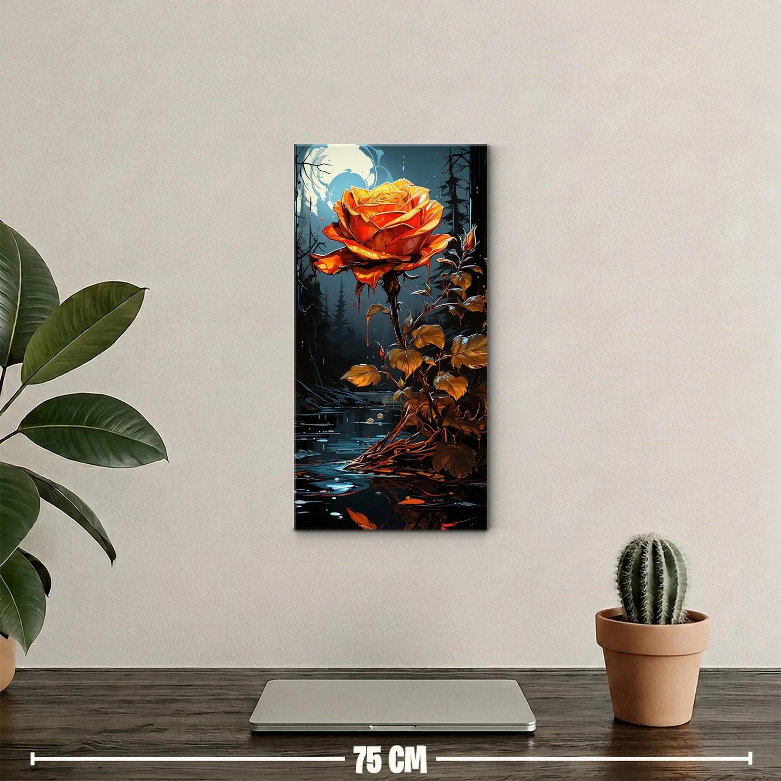 Cuadro rosa naranja luminosa junto al agua — miniatura 2