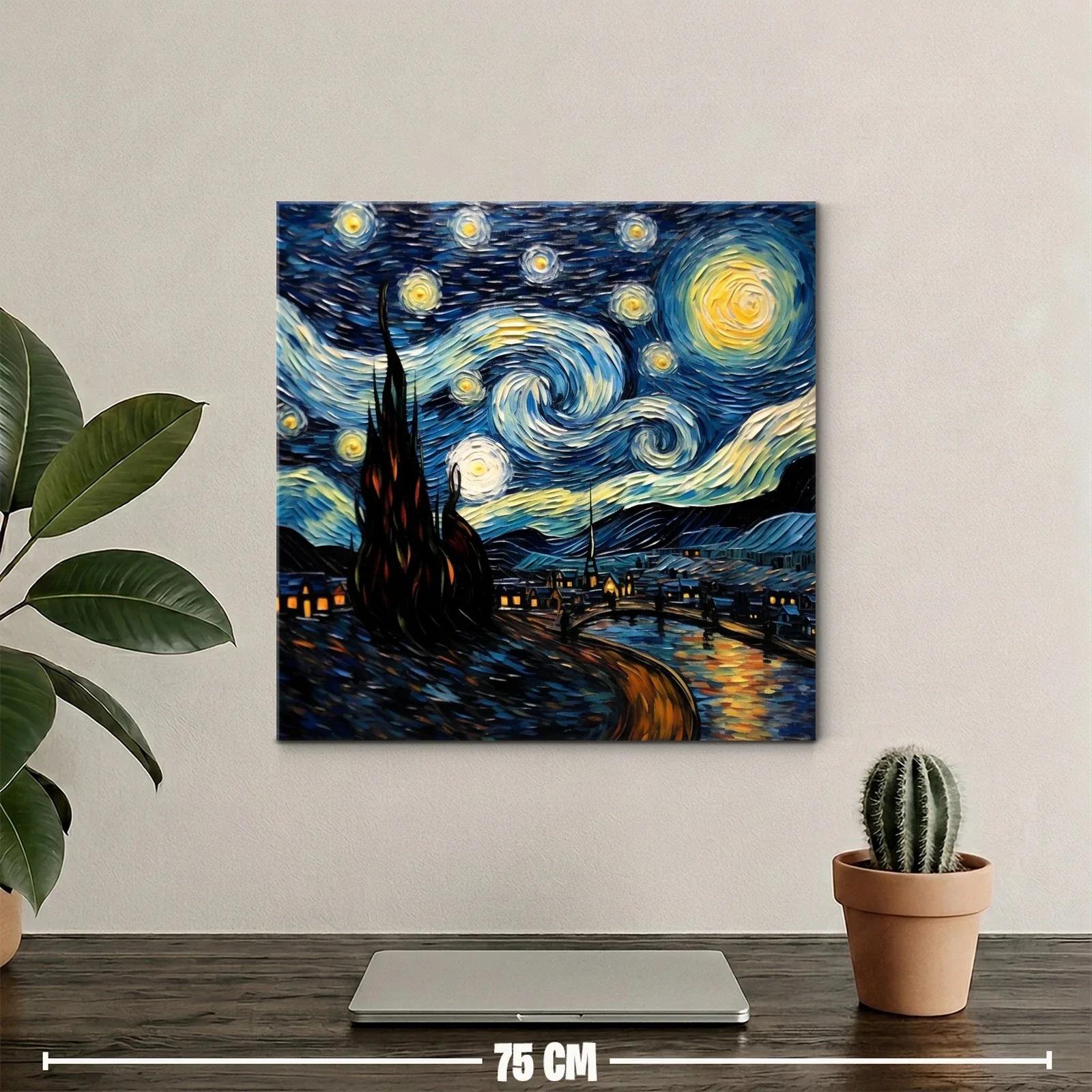 Cielo estrellado con vibrantes remolinos nocturnos — miniatura 2
