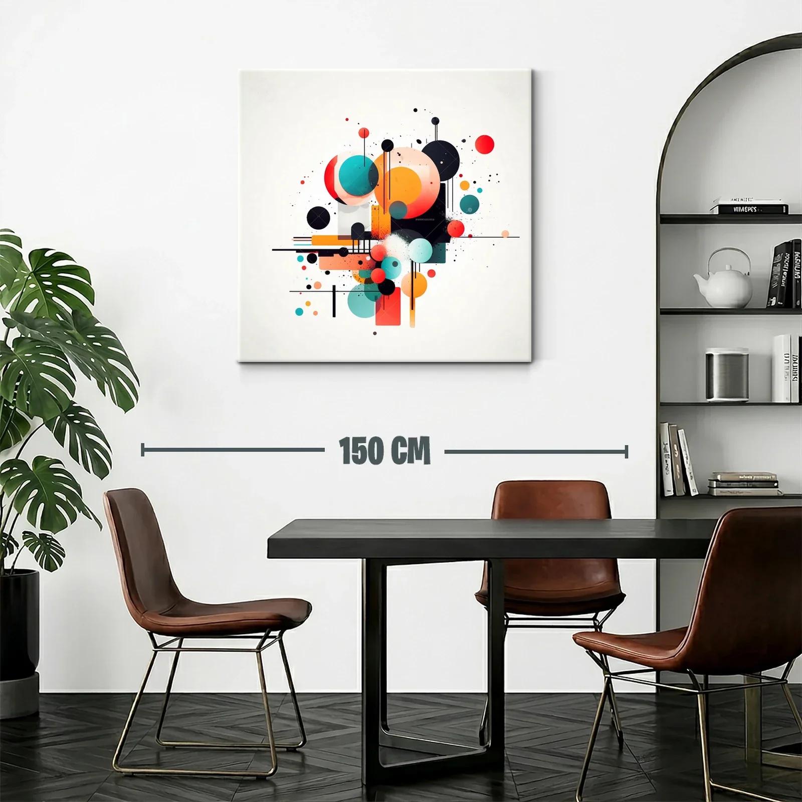 Composición abstracta con círculos en tonos vibrantes — miniatura 2