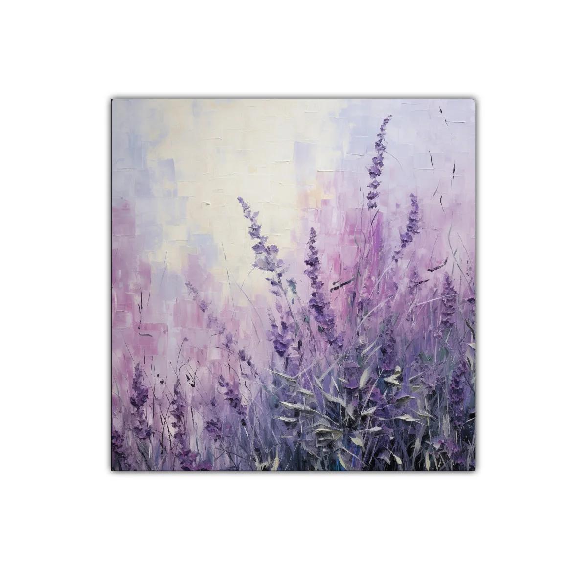 Cuadro decorativo con delicadas flores lavanda en tonos pastel — imagen principal