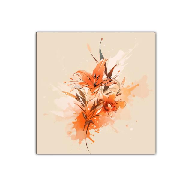 Flores en tonos cálidos con estilo moderno y delicado