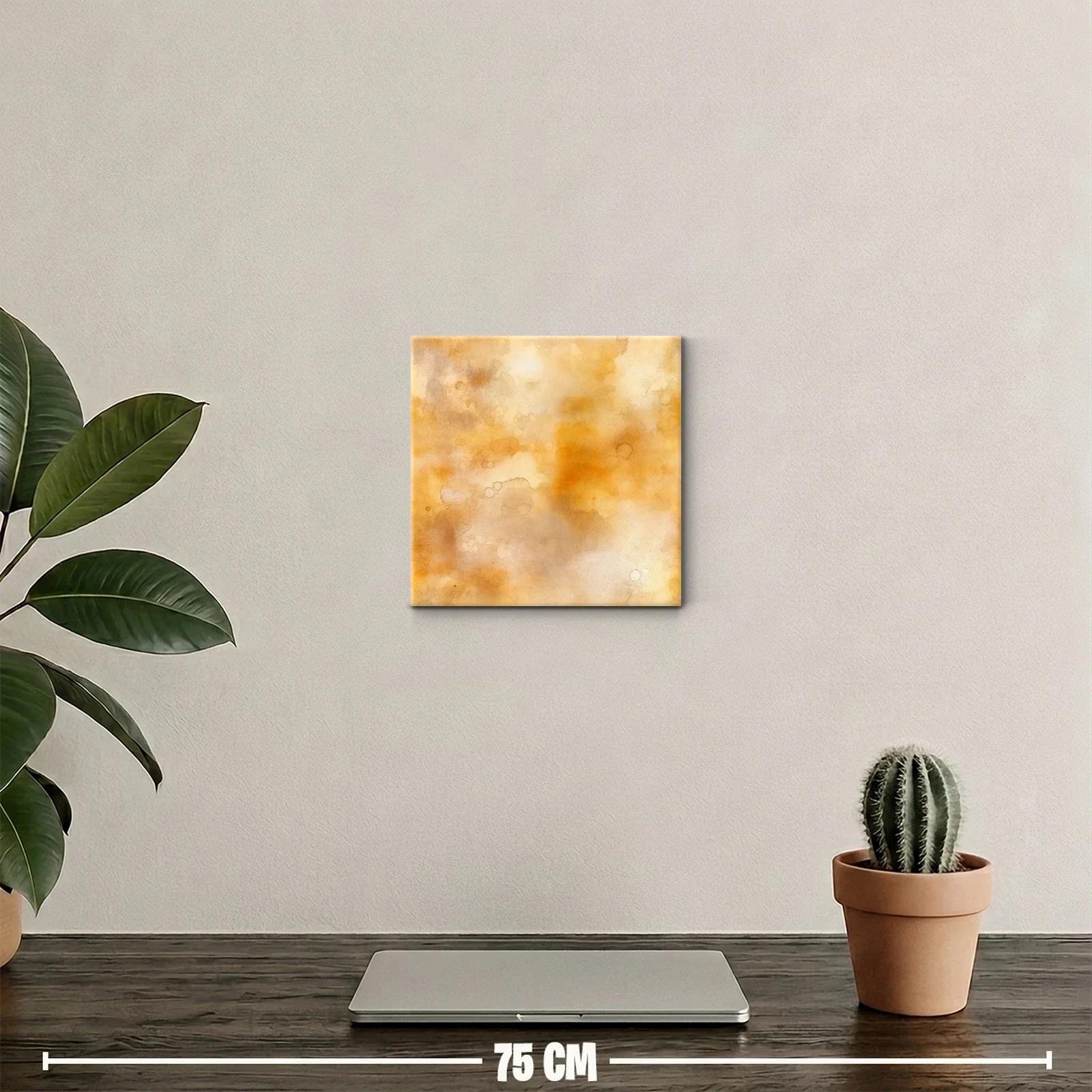 Cuadro abstracto con tonos cálidos y textura sutil — miniatura 2