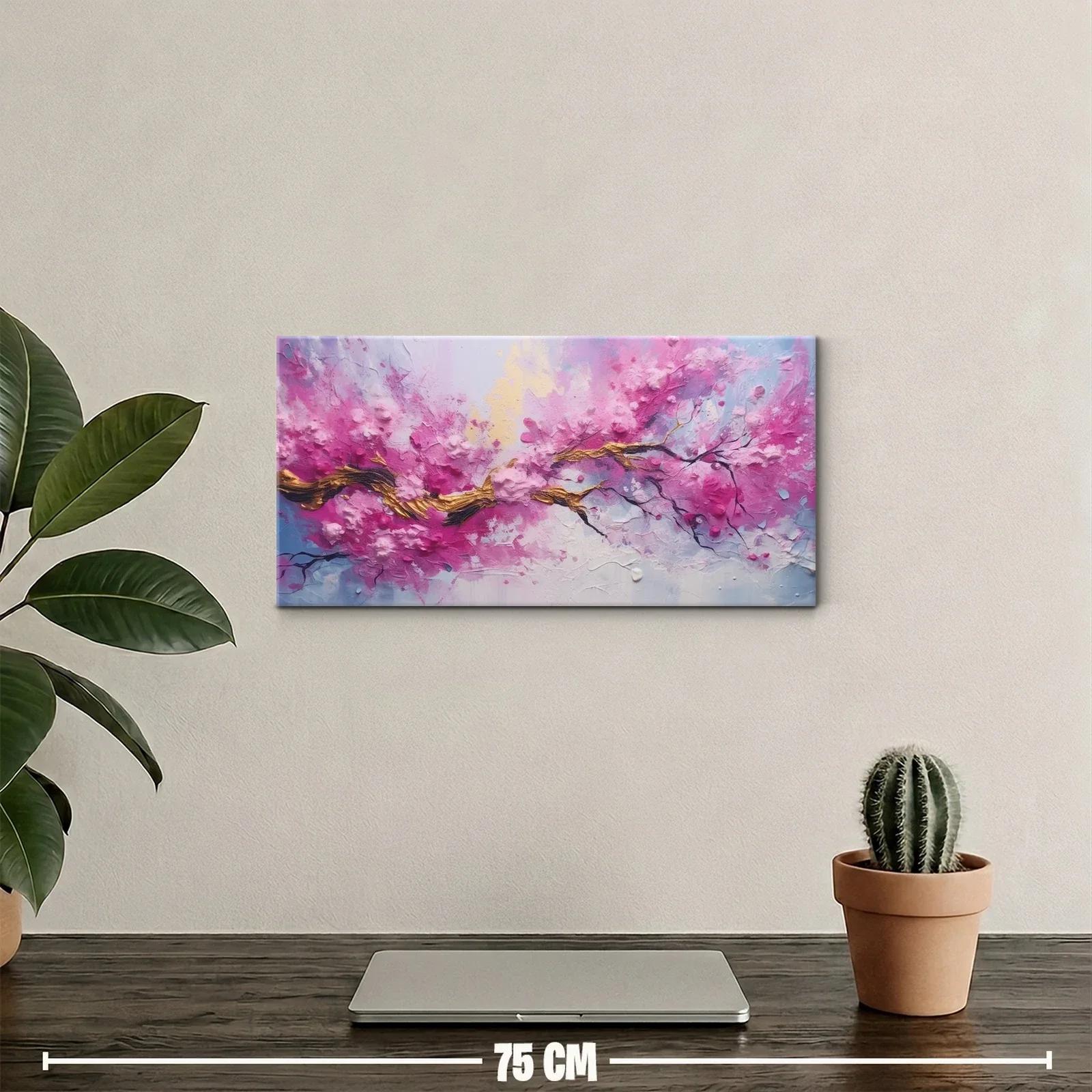Cuadro rama de cerezo en flor panorámica — miniatura 2