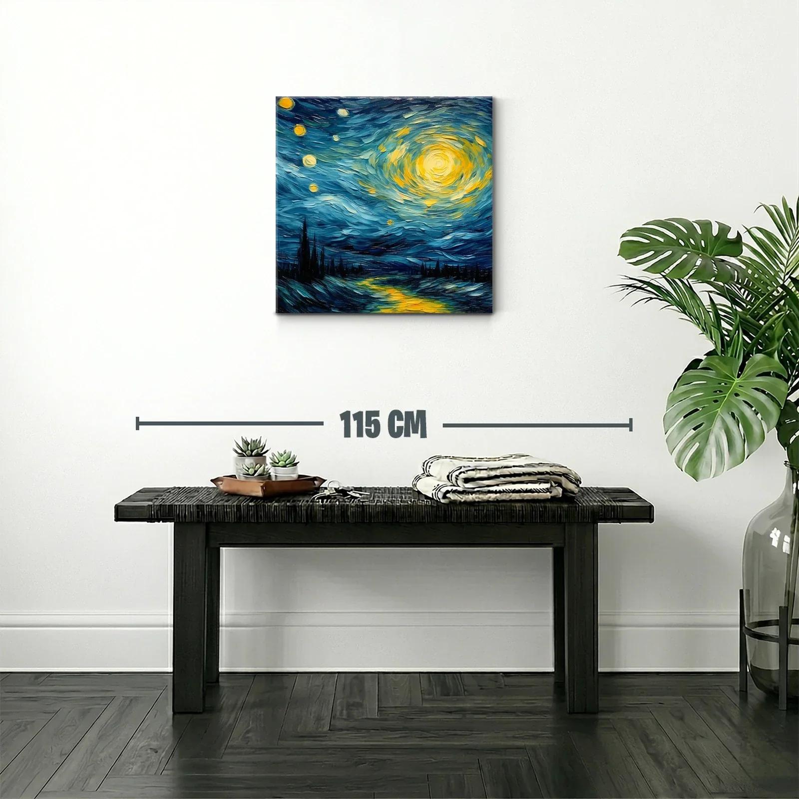 Noche estrellada con luz vibrante y cielos en movimiento — miniatura 2