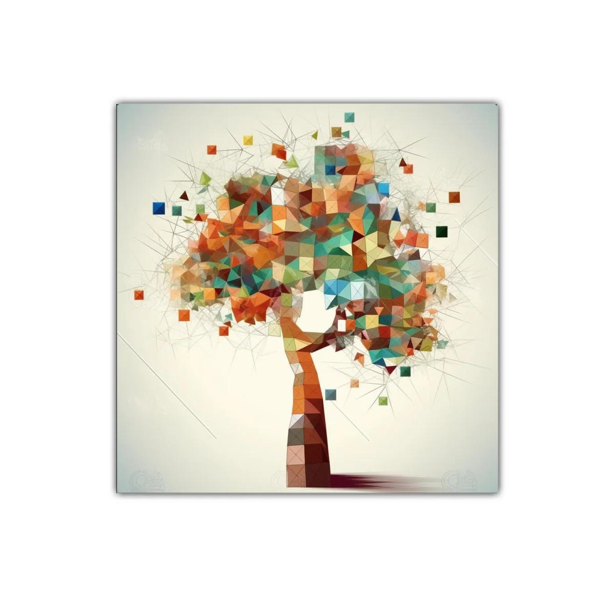 Árbol geométrico con colores vibrantes y diseño moderno — imagen principal