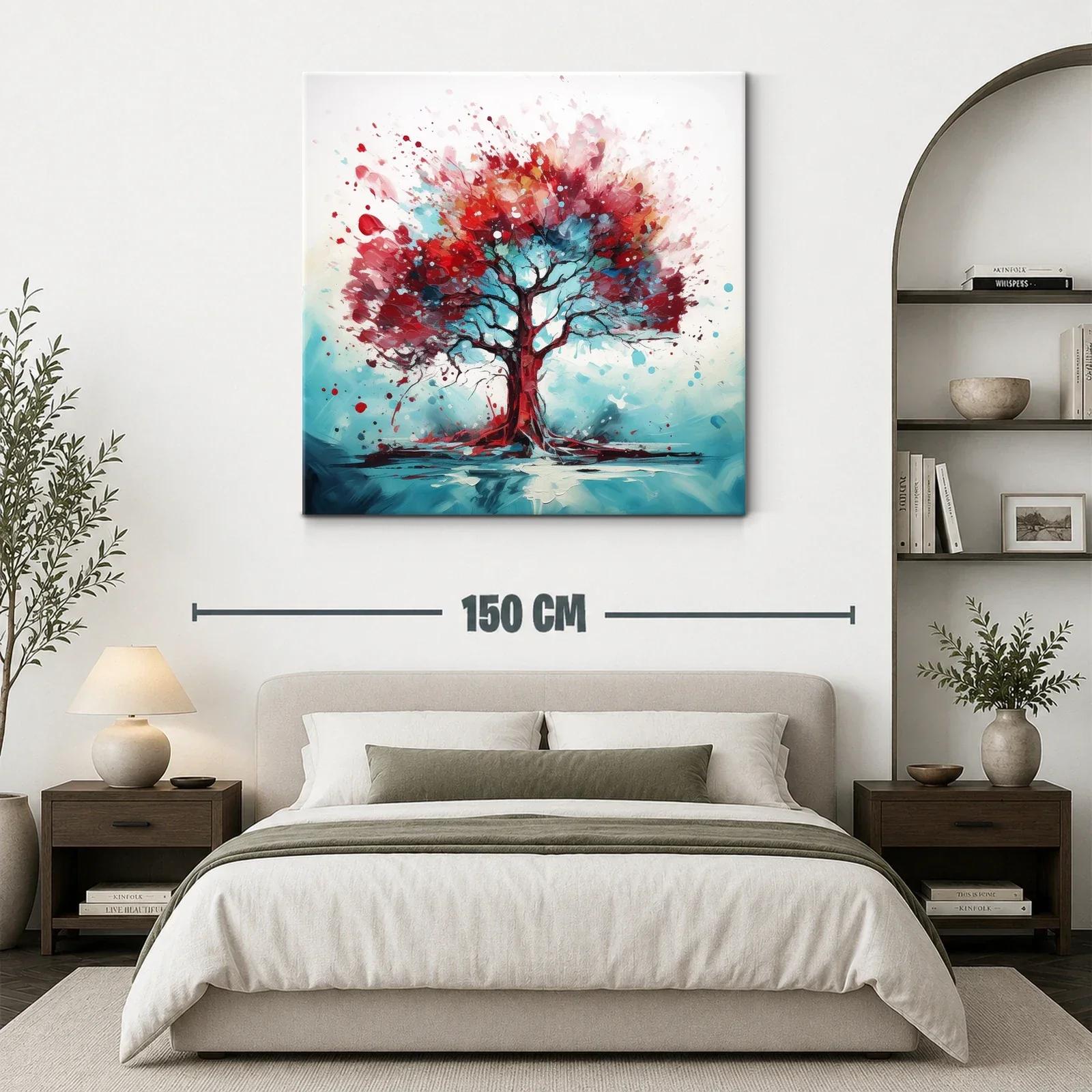 Árbol vibrante con destellos rojos y azules intensos — miniatura 3