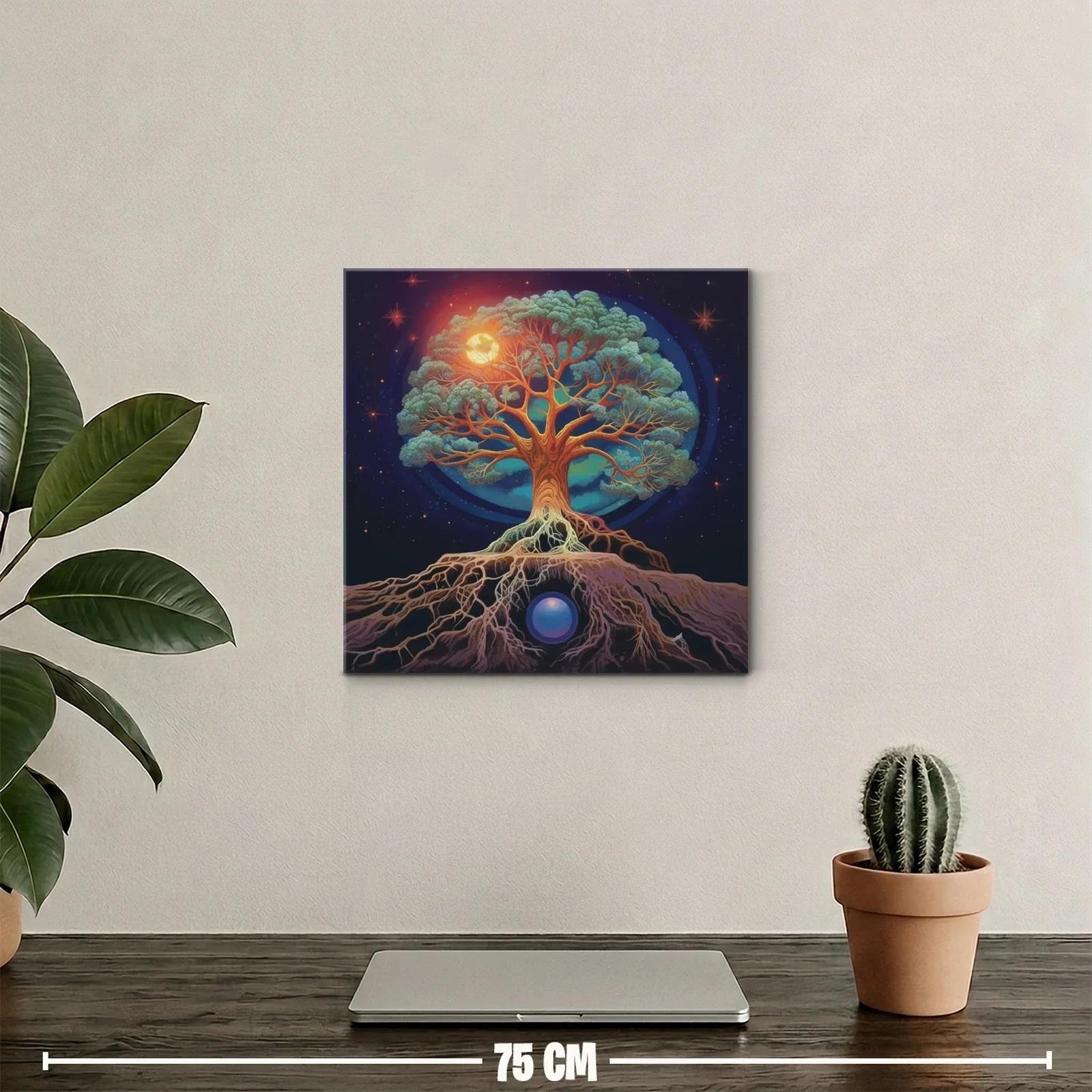 Árbol de la vida cósmico con raíces y energía lunar — miniatura 2