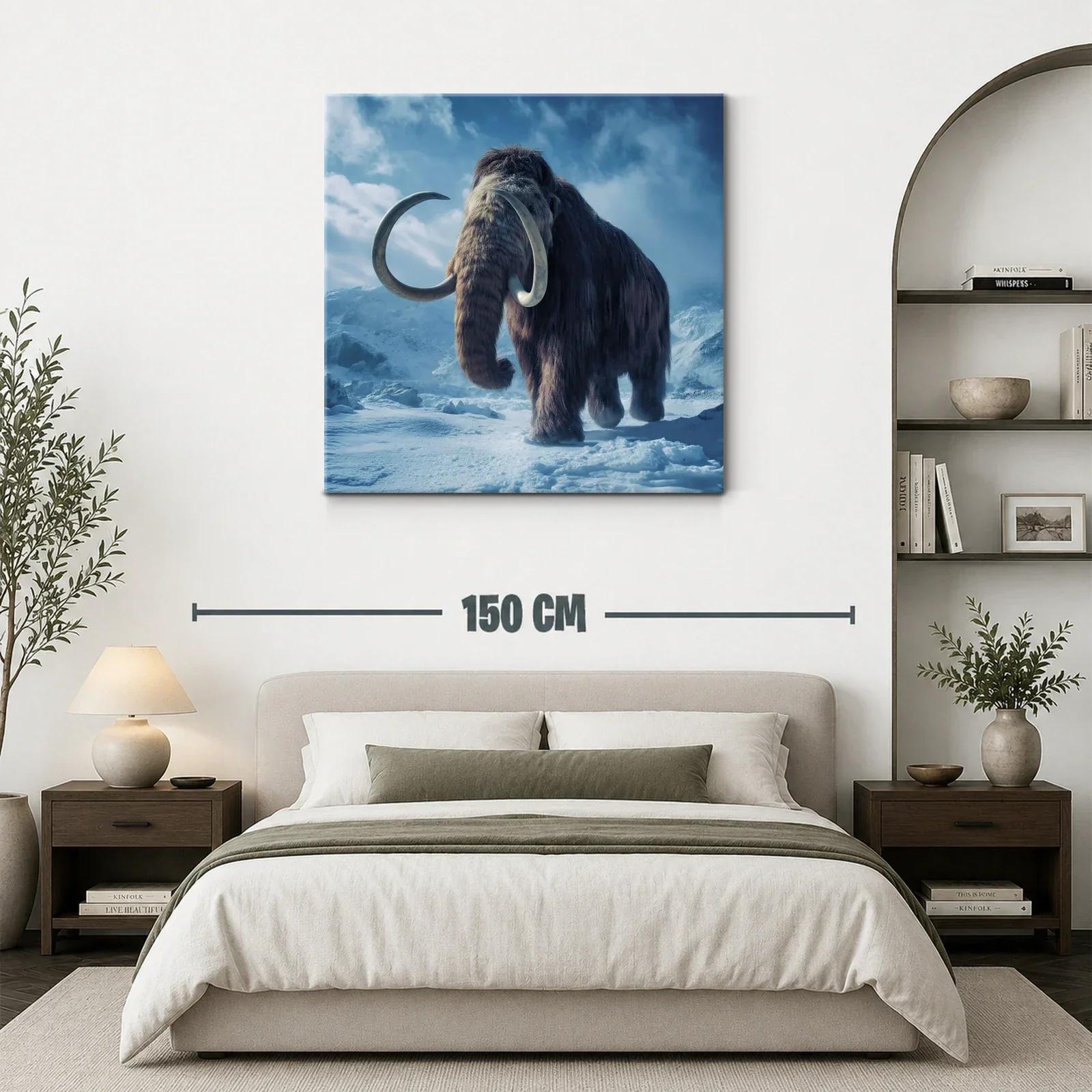 Imponente mamut en paisaje helado y nevado — miniatura 3