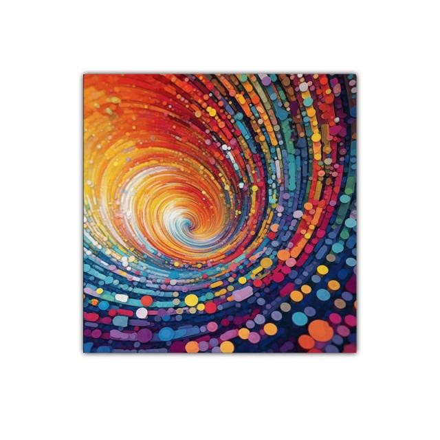 Cuadro espiral de colores vivos para espacios modernos