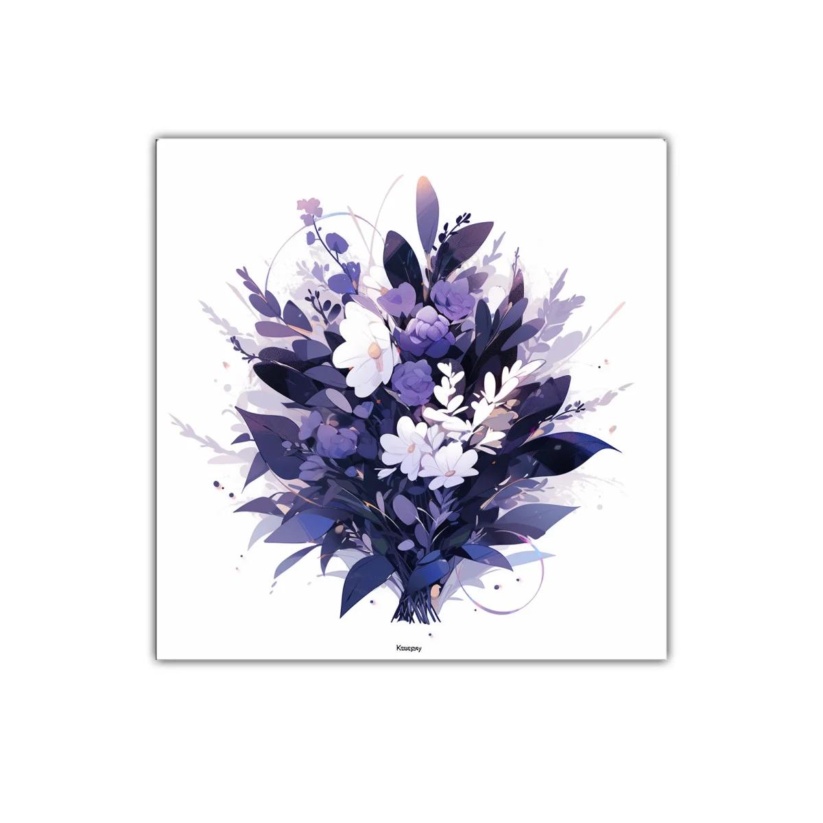 Elegante ramo floral en tonos violetas y blancos — imagen principal