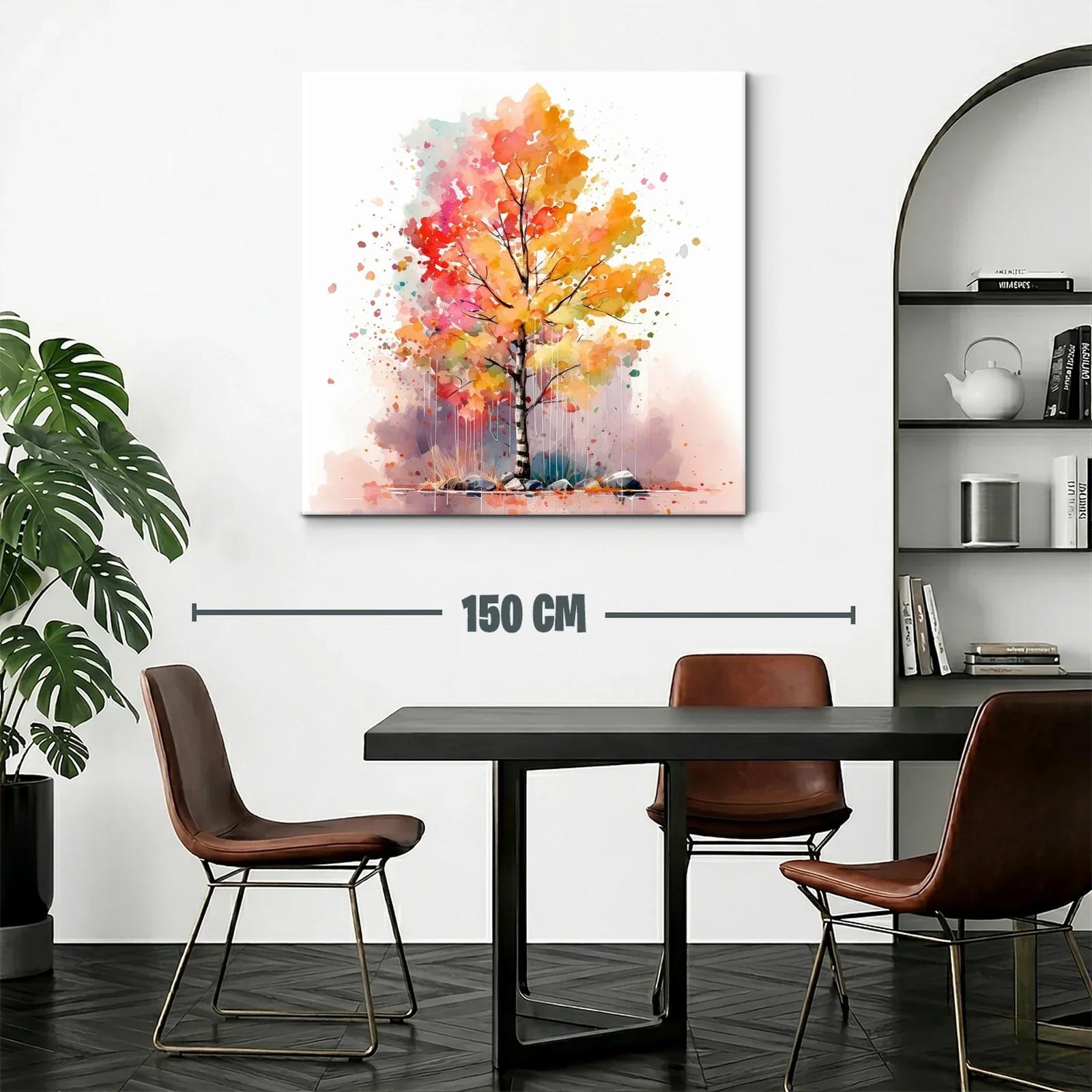 Árbol vibrante con tonos cálidos y contrastes suaves — miniatura 2