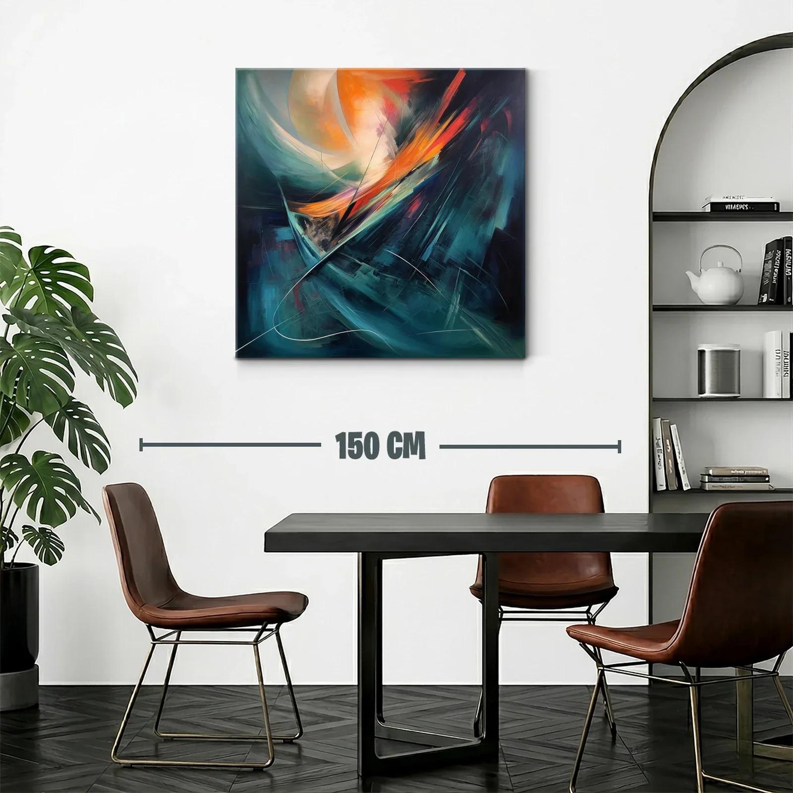 Composición abstracta con tonos vibrantes y profundidad dinámica — miniatura 2