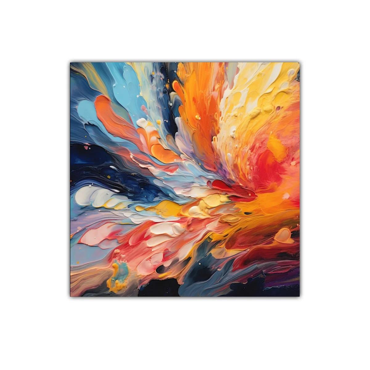 Explosión de colores vivos con formas fluidas y dinámicas