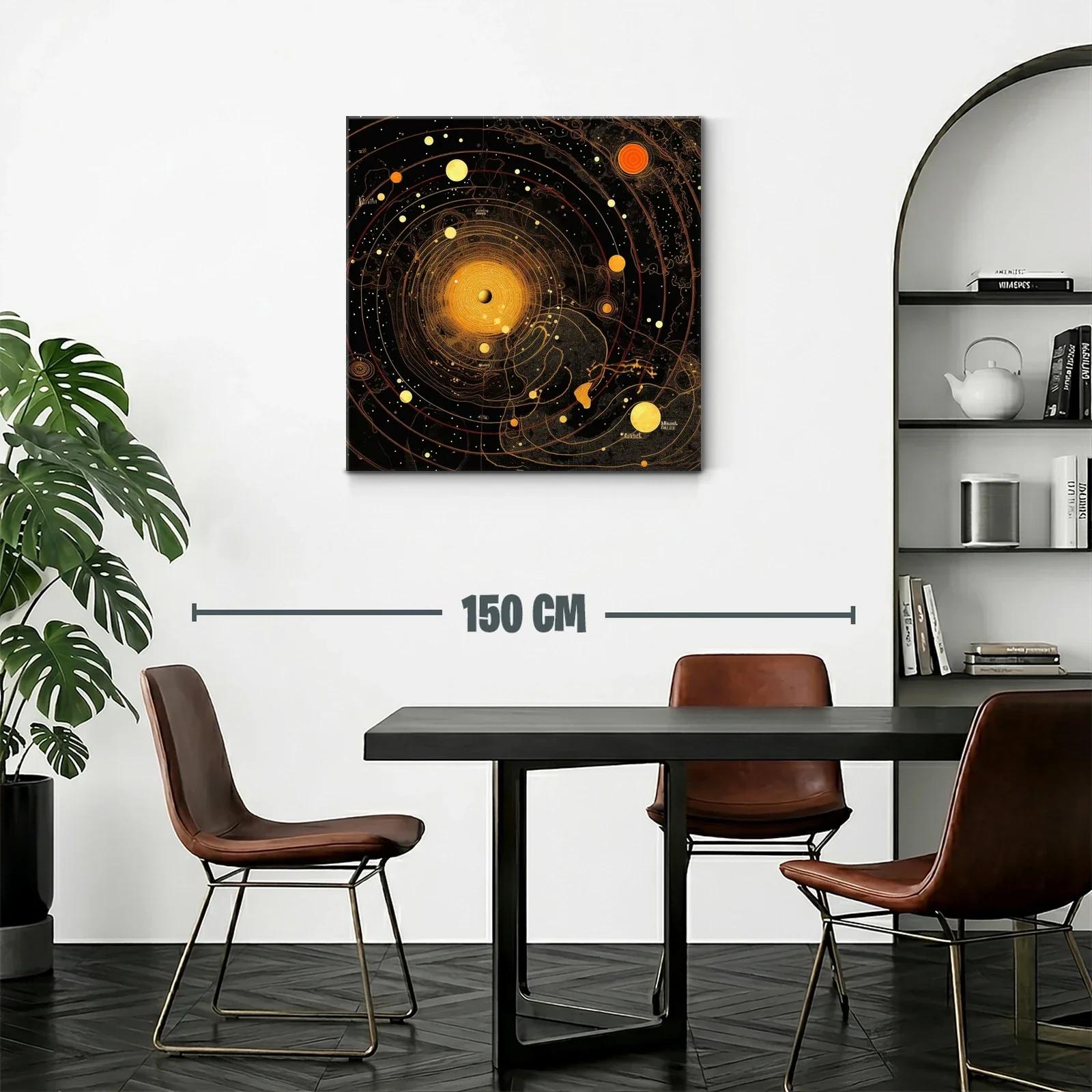 Representación artística del sistema solar con tonos cálidos — miniatura 2