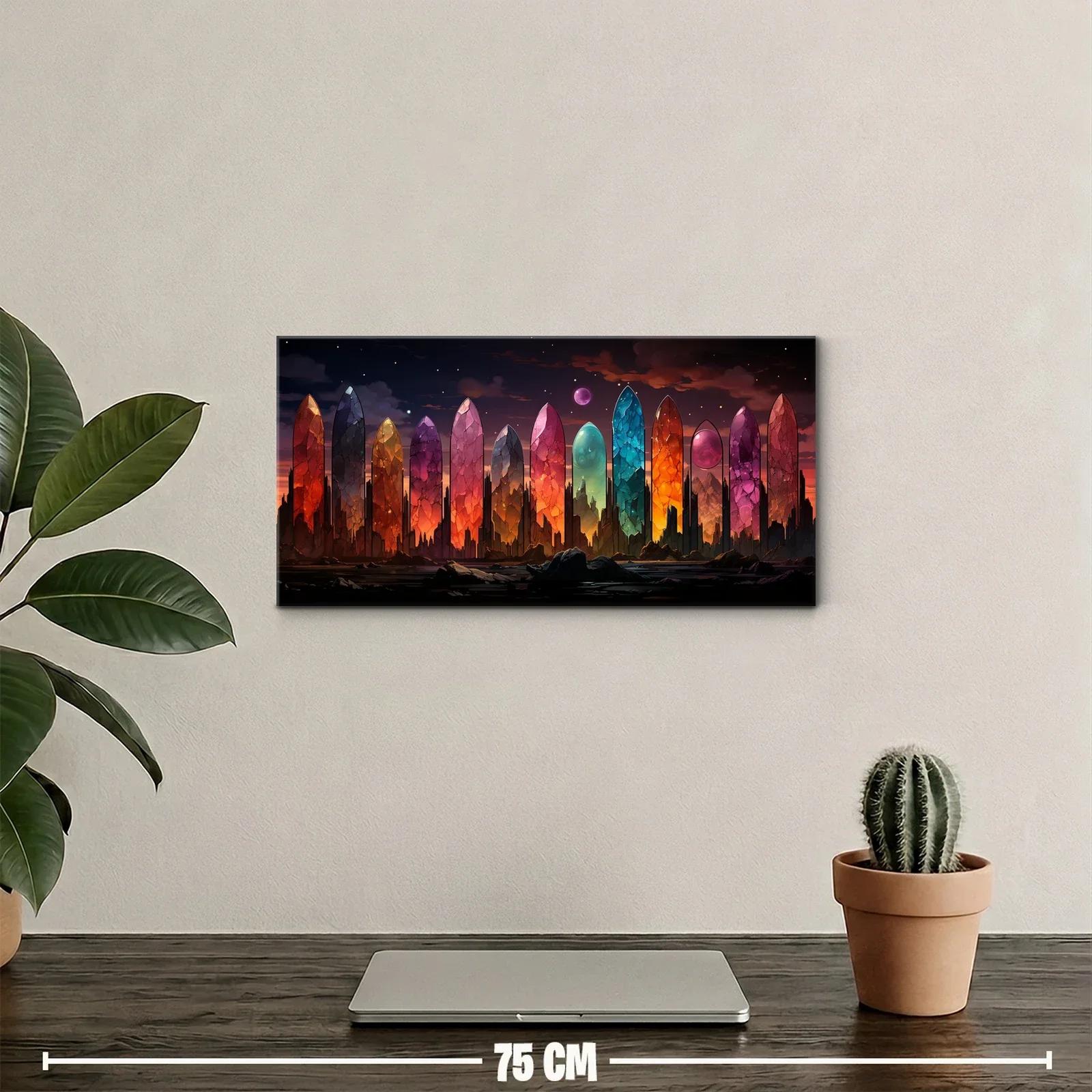 Cuadro cristales gigantes con cielo cósmico — miniatura 2