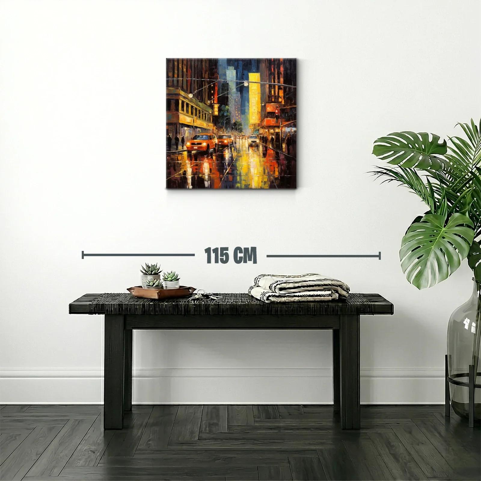 Atardecer urbano con reflejos vibrantes en ciudad nocturna — miniatura 2