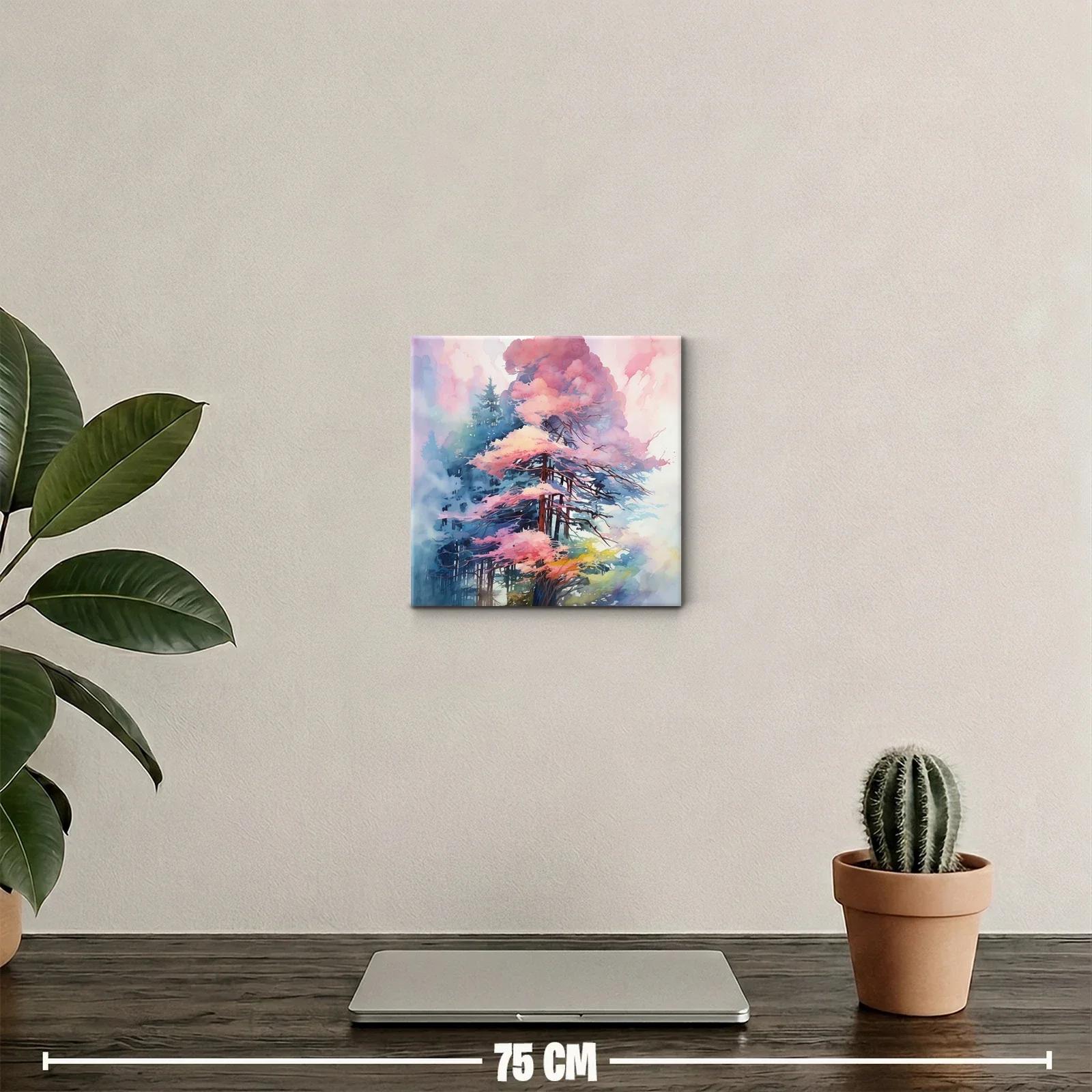 Árboles en tonos pastel en paisaje onírico — miniatura 2