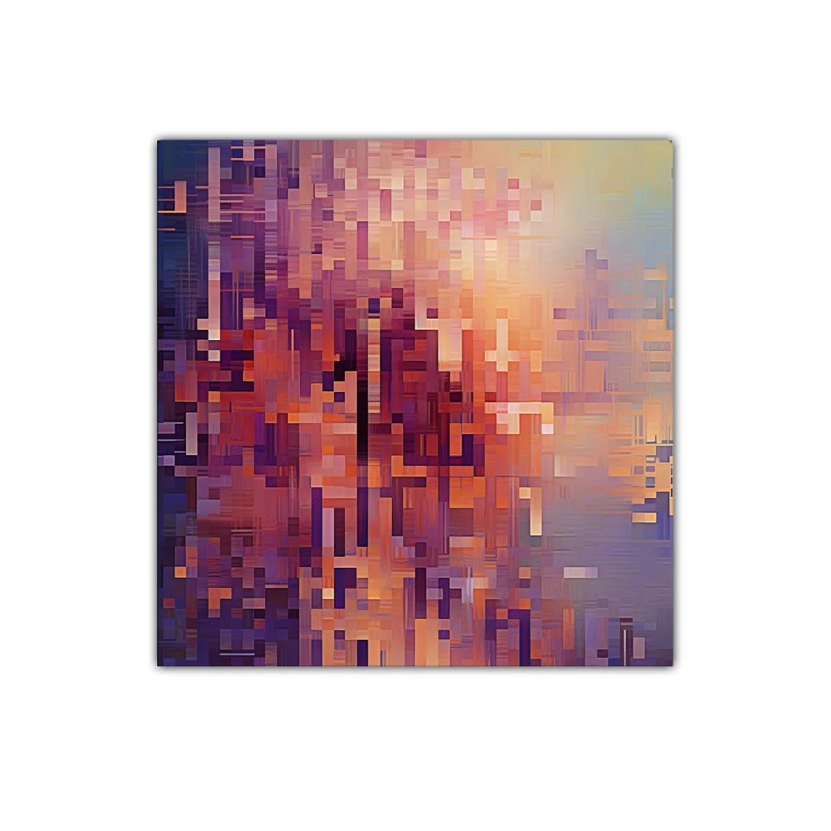 Composición abstracta en tonos cálidos y morados — imagen principal