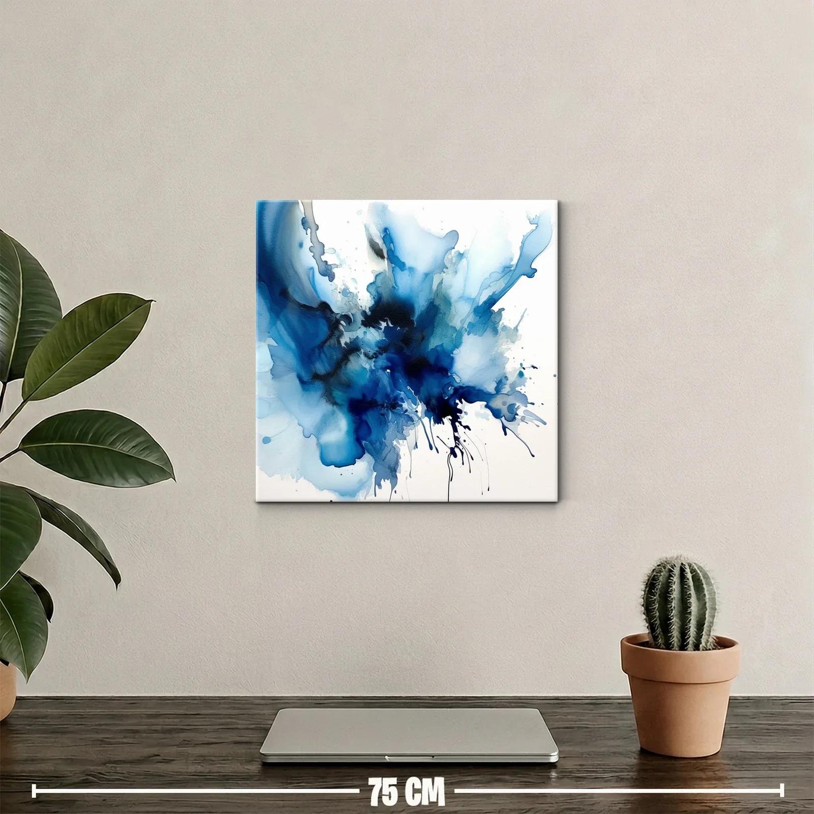 Diseño abstracto en intensos tonos azules y blancos — miniatura 2