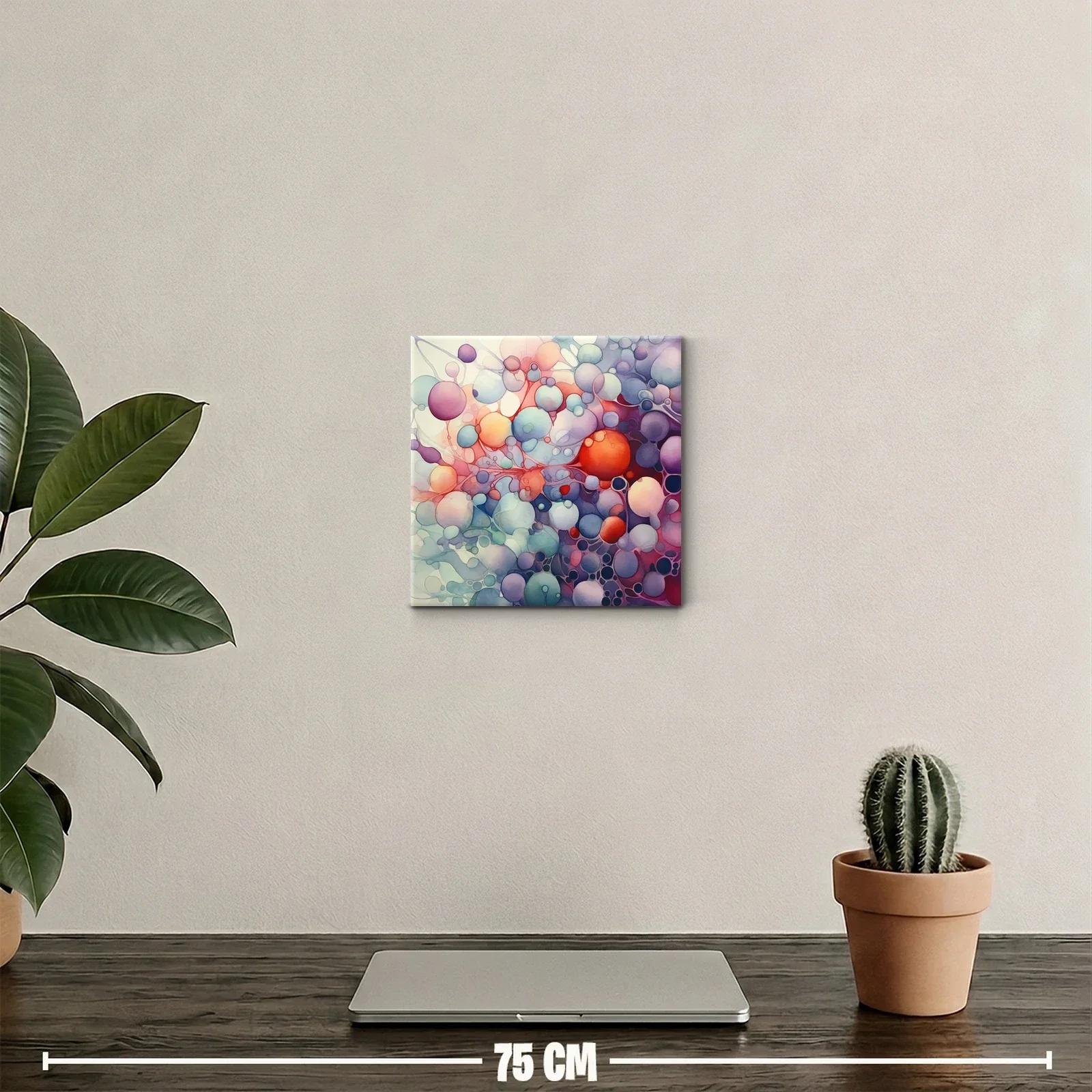 Composición abstracta con burbujas en tonos pastel y vivos — miniatura 2