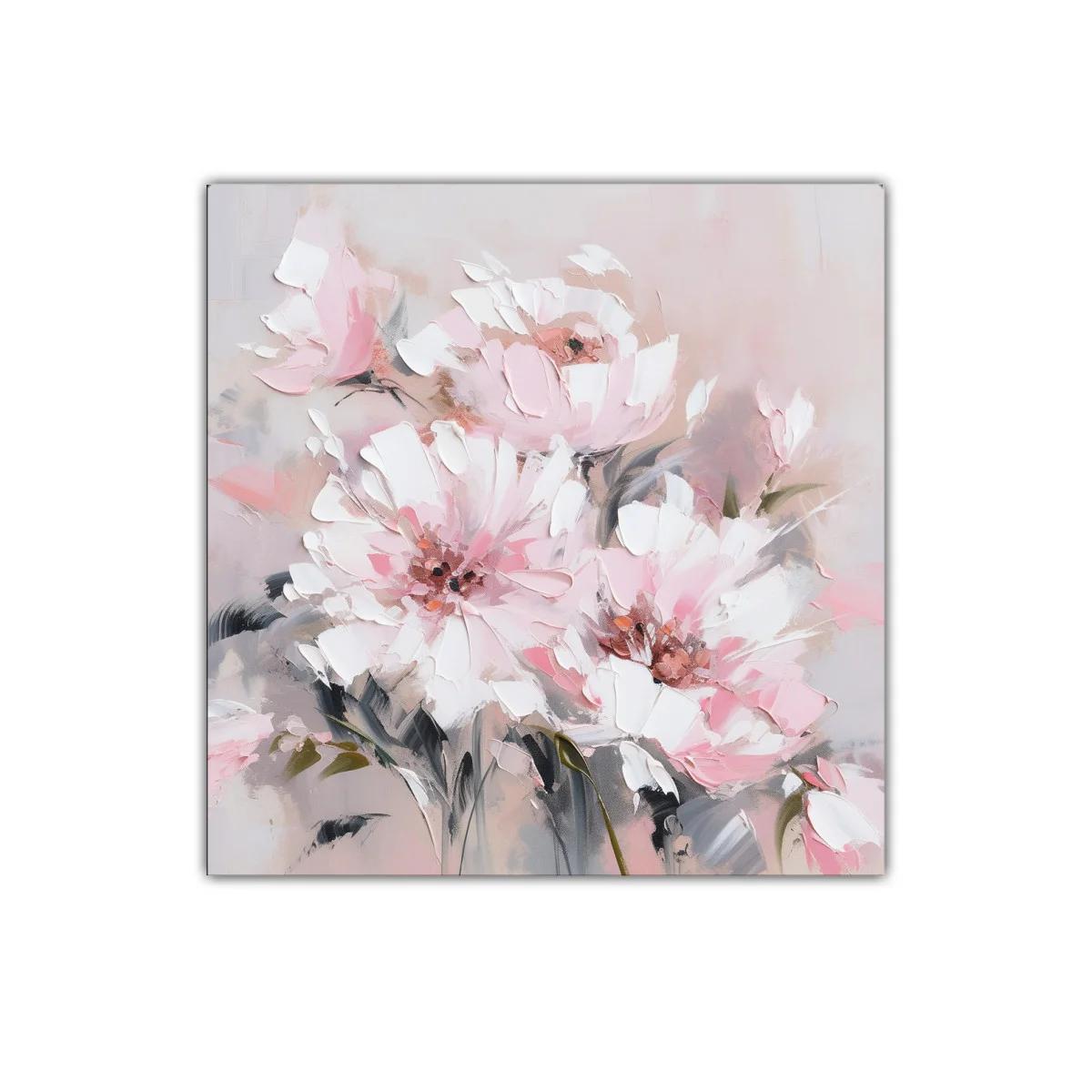 Cuadro decorativo con delicadas flores en tonos pastel
