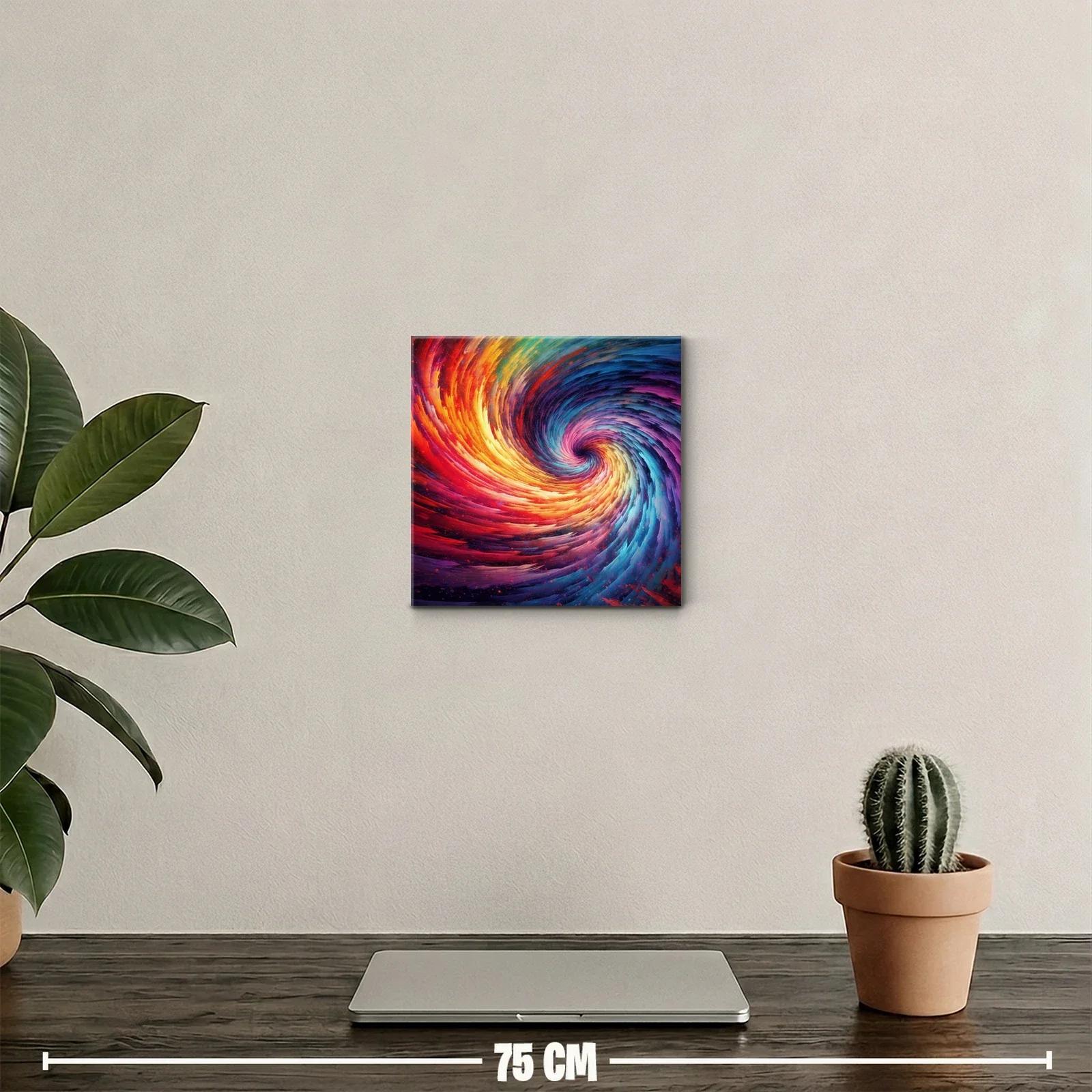 Cuadro espiral vibrante con colores intensos y movimiento dinámico — miniatura 2