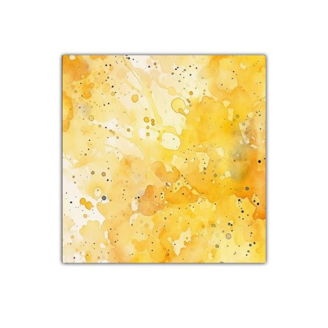 Cuadro decorativo abstracto en tonos amarillos y ocres
