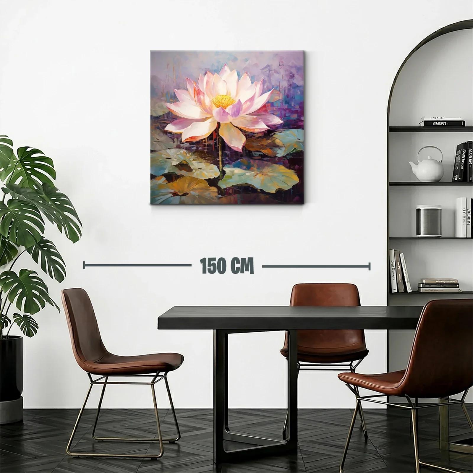 Flor de loto luminosa con tonos cálidos y fríos en armonía — miniatura 2