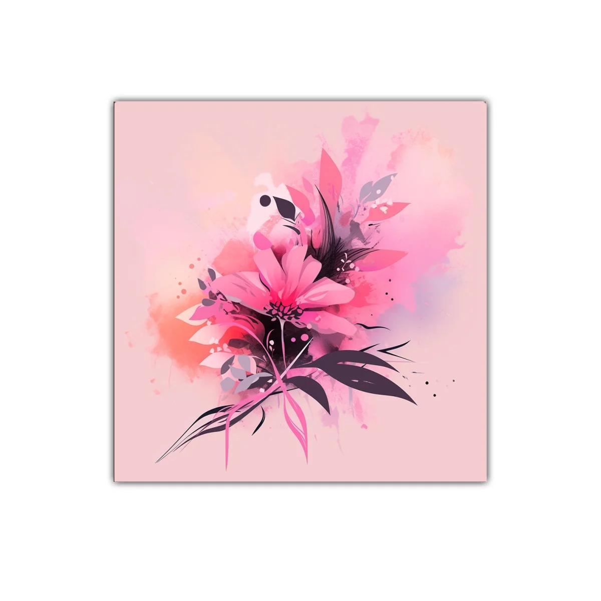 Composición Floral en Tonos Rosados y Lavanda