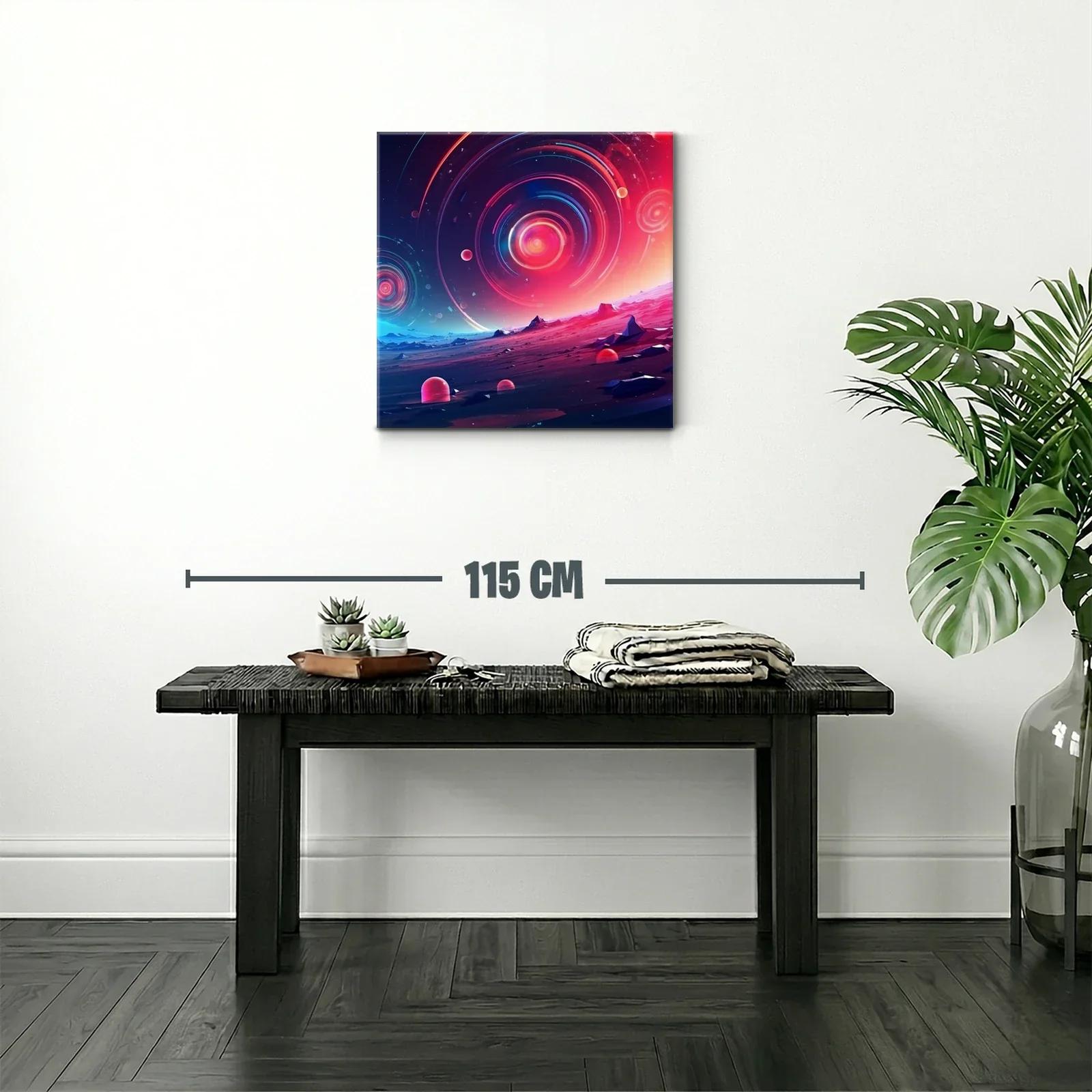 Paisaje cósmico con espirales de luz y tonos vibrantes — miniatura 2