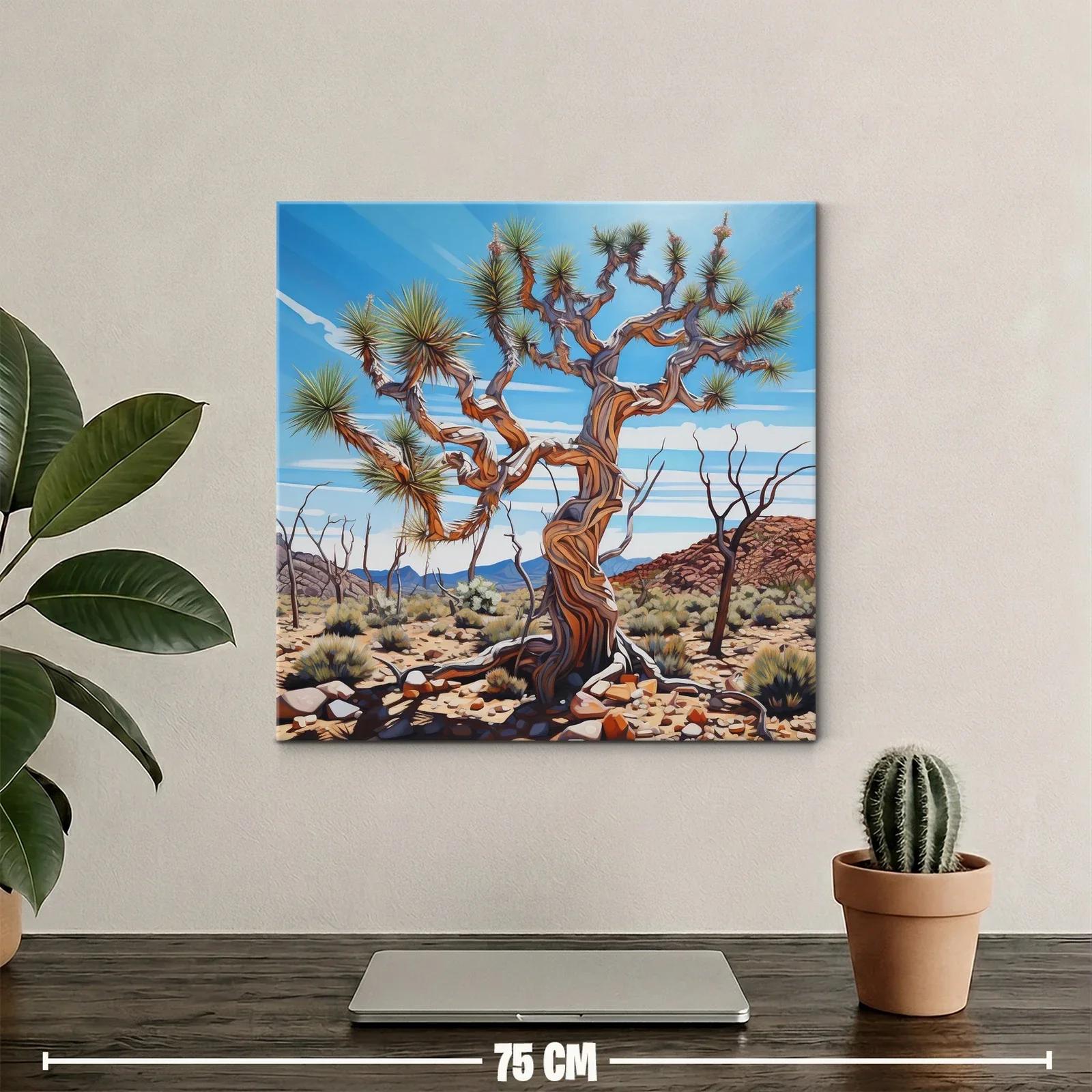 Árbol desértico con ramas retorcidas bajo cielo azul — miniatura 2