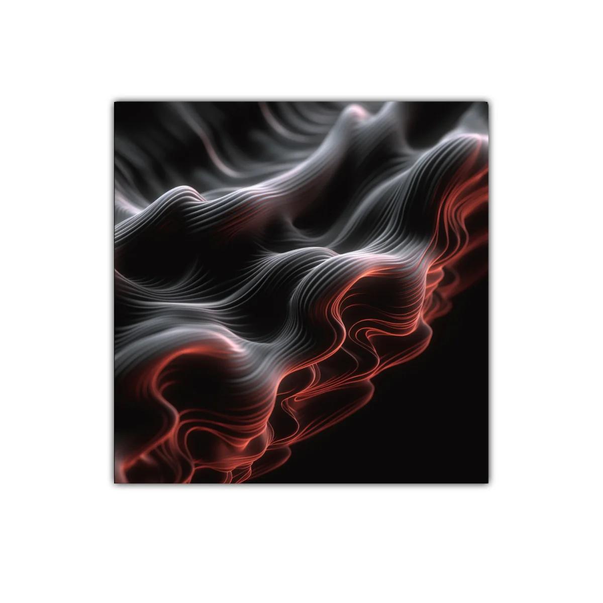 Ondas abstractas con luces cálidas y sombras profundas — miniatura 1