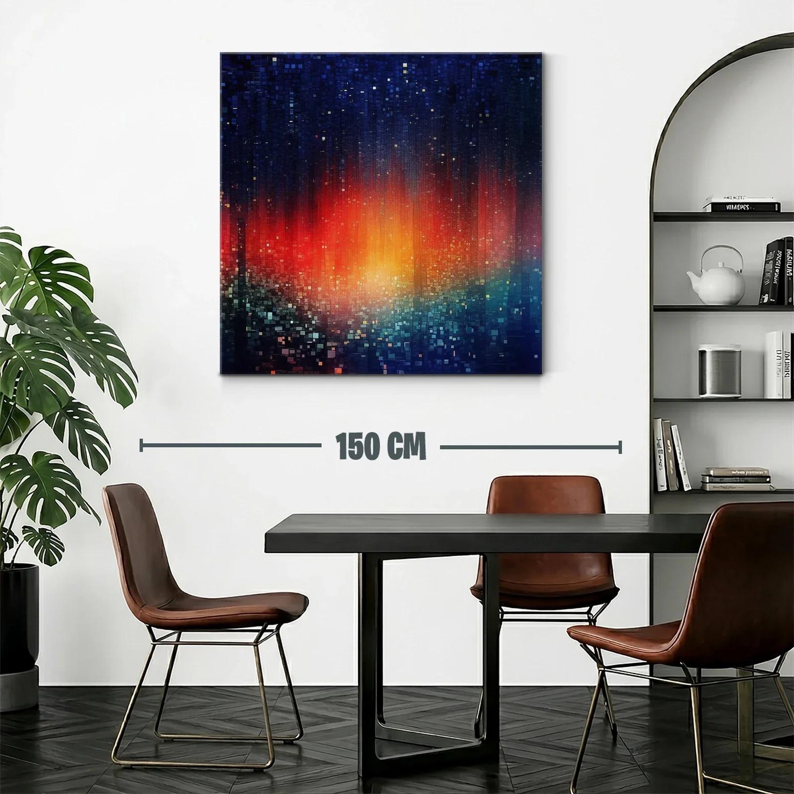Espectro vibrante en cuadros pixelados abstractos — miniatura 2