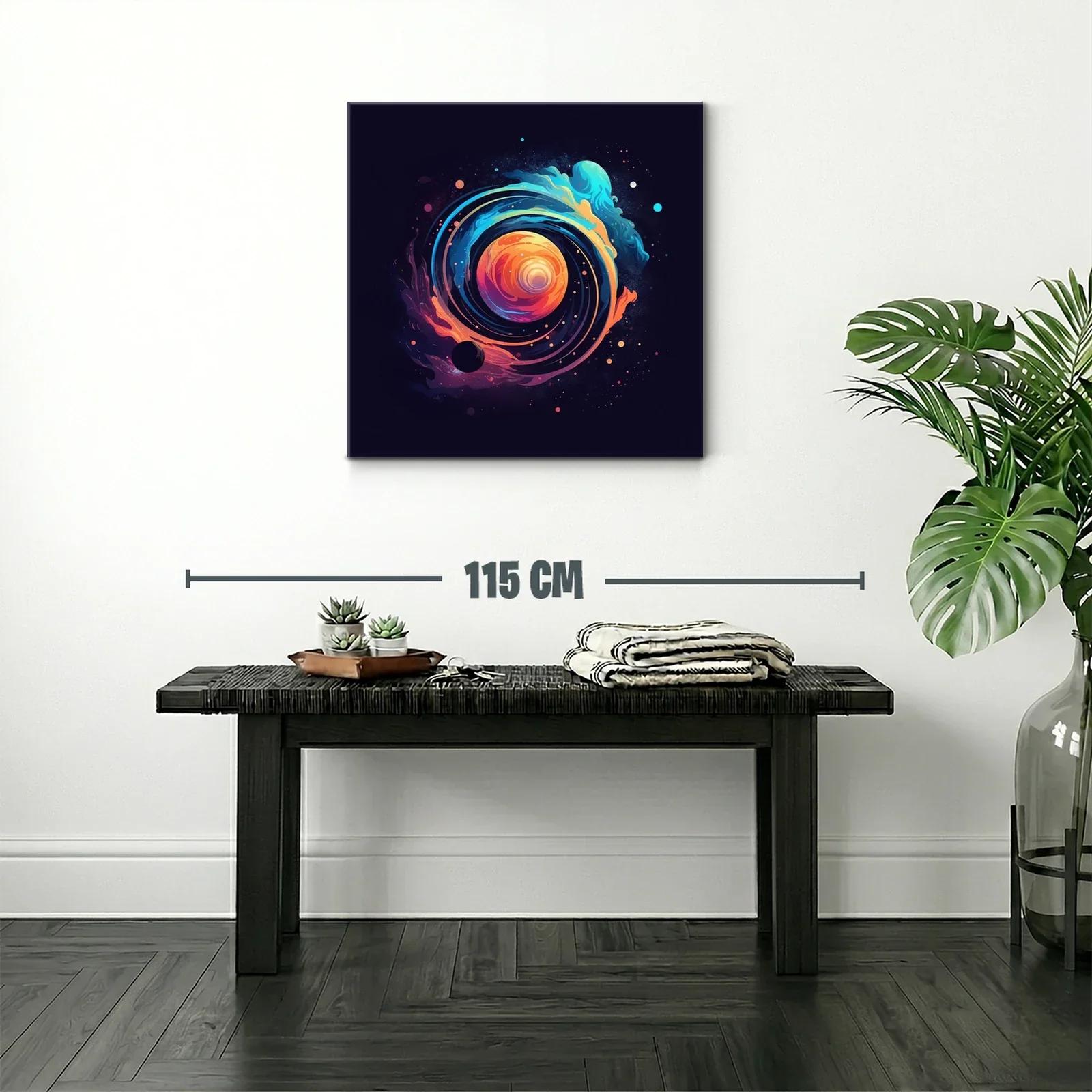 Cuadro del Cosmos en Movimiento con Tonos Vibrantes — miniatura 2